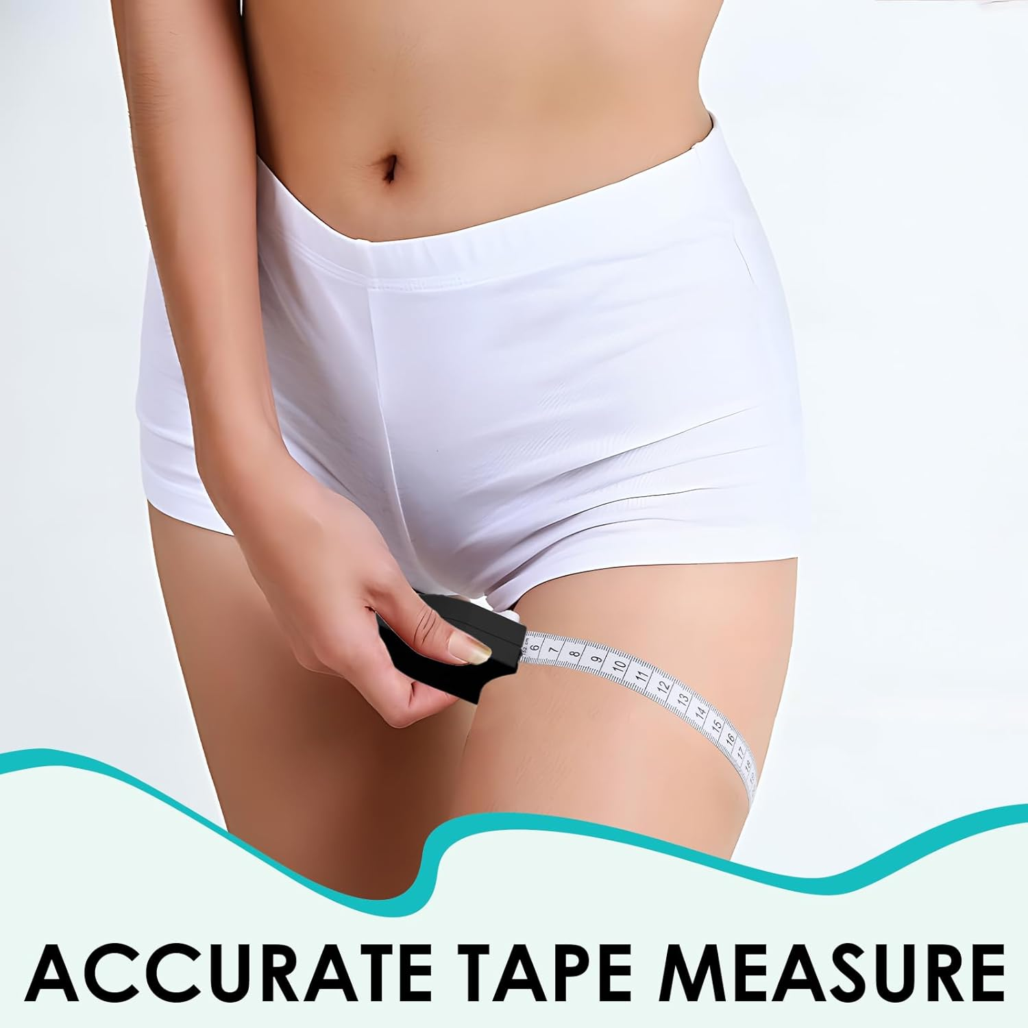 Body Tape Measure, Self-Tightening Rebound Body Measurement Ruler 60 Inches (150Cm), Measuring Tools Suitable for Clothing Customization & Health Management for Tailor Fitness Coaches(Black) (Black) image number 3