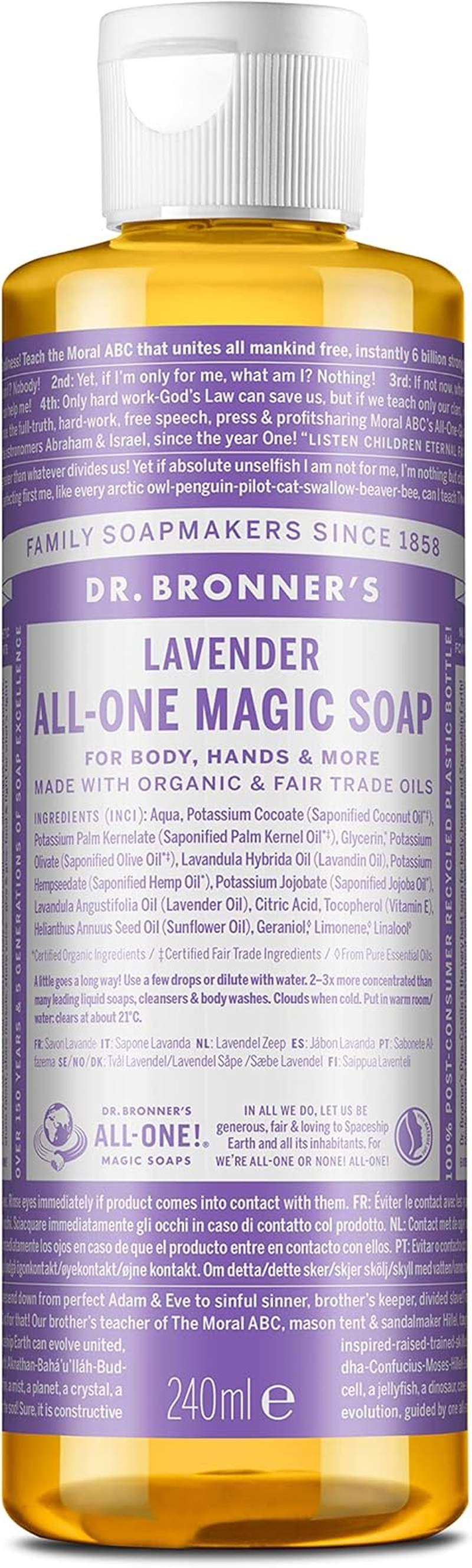 Dr. Bronner'S Pure Castile Liquid Soap 60 Ml, Sandalwood Jasmine image number 6