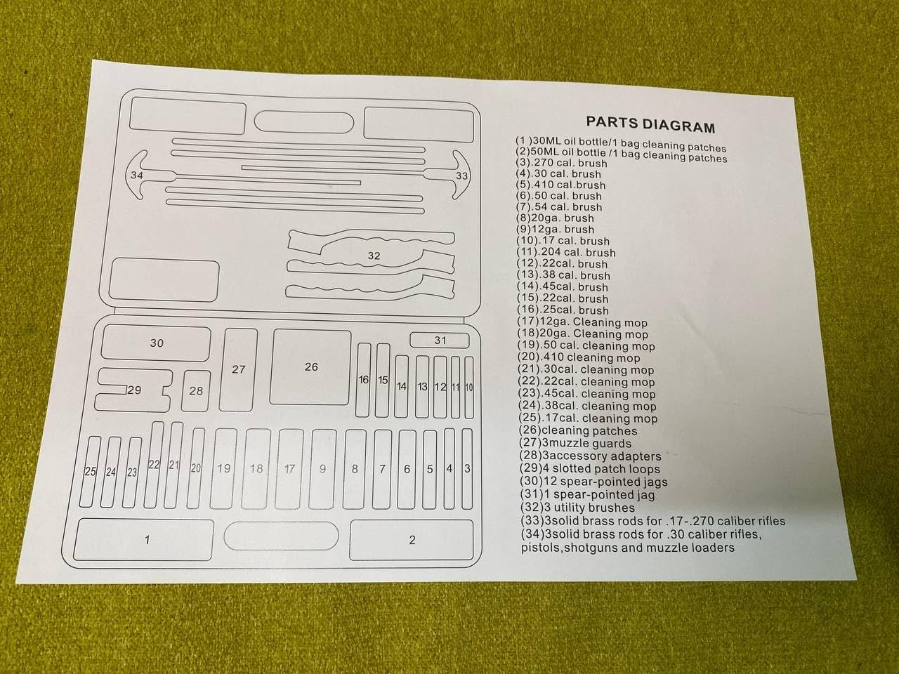 Universal Gun Cleaning Tools Set Pistol Rifle Shotgun Firearm Cleaner Kit Melb image number 2