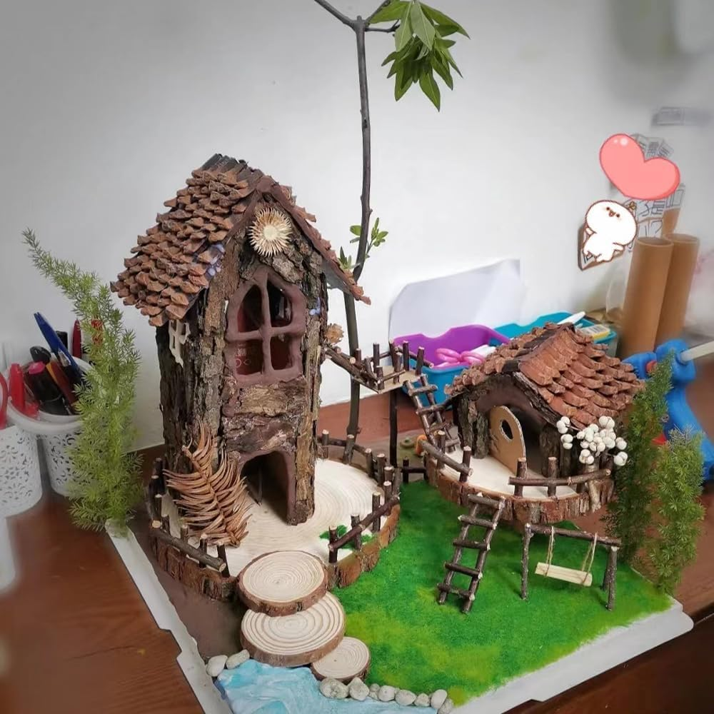 FRAINBOWZ 5Pcs Model Grass Mat,Craft Doll House Model Railway Scenery Model Nylon Flocking Turf for Model Scenery （25X25Cm） image number 4