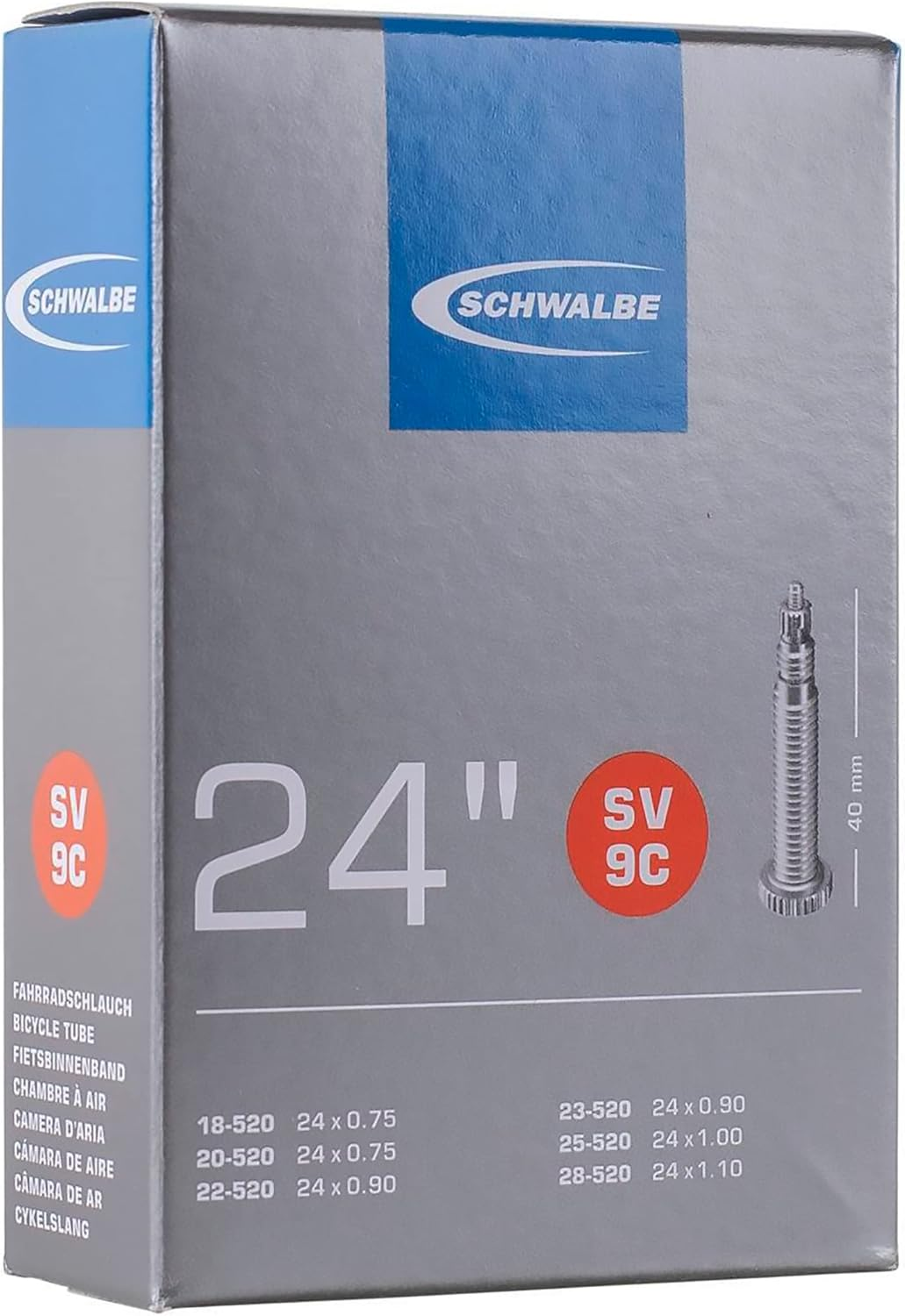 Schwalbe SV9C Tube Presta - 24 X 3/4-1.1 Inches image number 1