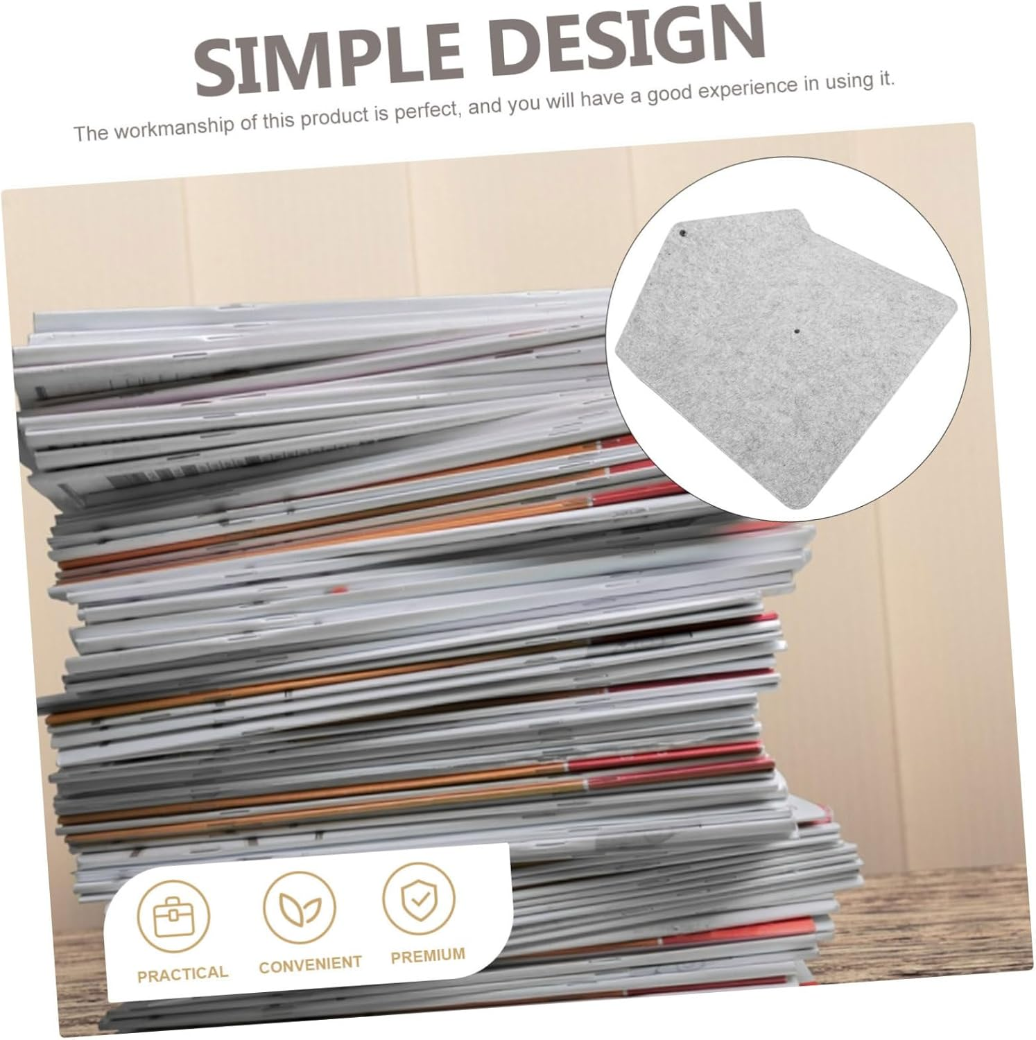 CIMAXIC Document Bag Felt Pouch File Folder Pockets for Teachers Students Office image number 5