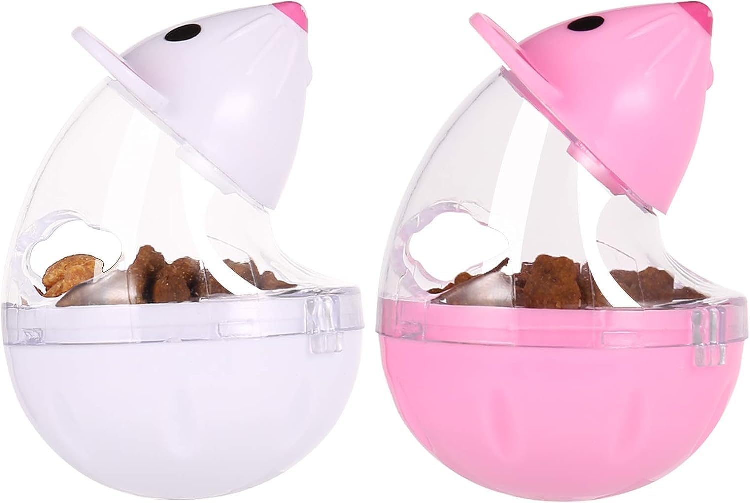 2Pcs Cat Treat Dispenser Toy, Mouse Shape Cat Interactive Toy and Food Dispenser for Pet Increases IQ Interactive & Food Dispensing image number 2