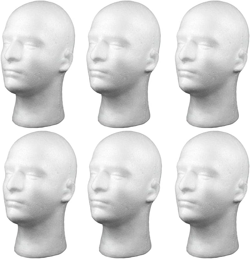 6Pcs Foam Male Head For image number 3