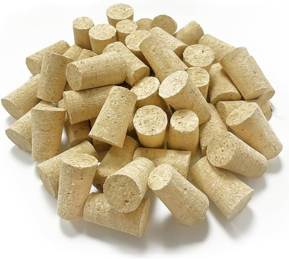 50PCS Natural Soft Wood Corks Tapered Cork Plugs Wine Cork Stoppers Replacement Corks Wine Making Crafts for Wine Beer Bottle Crafts. (Burlywood)