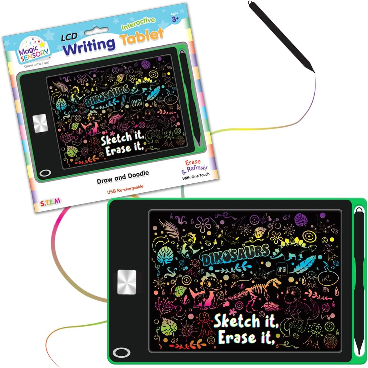 LCD Interactive Drawing Writing Tablet for Kids - 8.5" Screen - Encourage Creative Drawing and Practise Handwriting - Purple