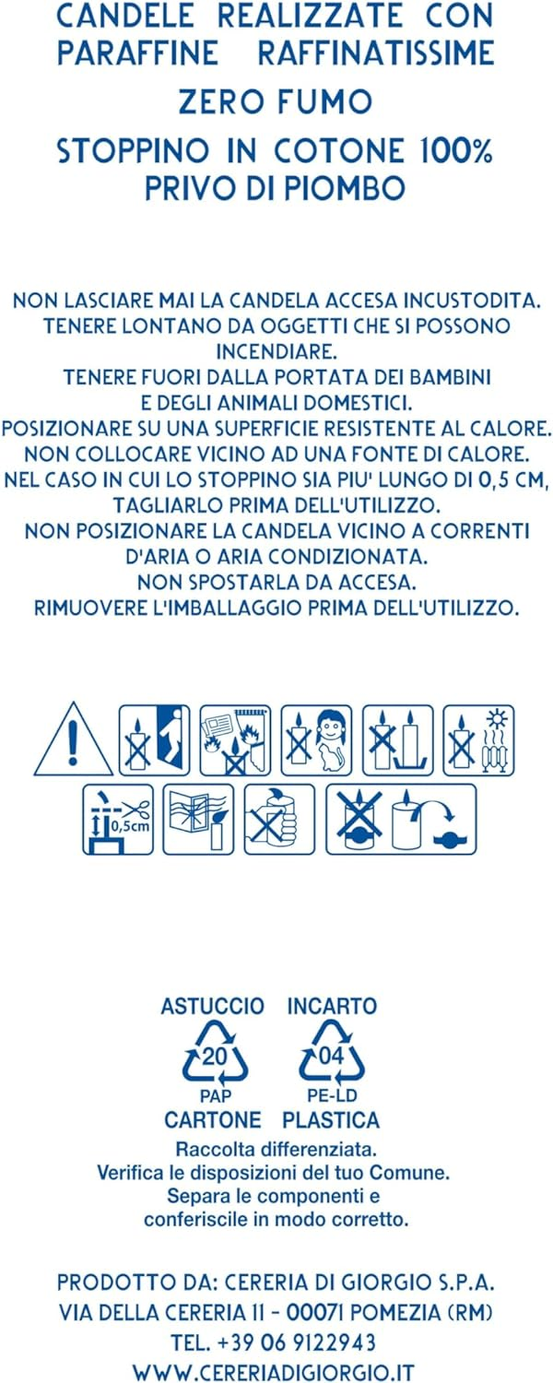 Set of 2 Wax Daisy Candles 25 Cm Pistachio Made in Italy Handmade Cereria Di Giorgio