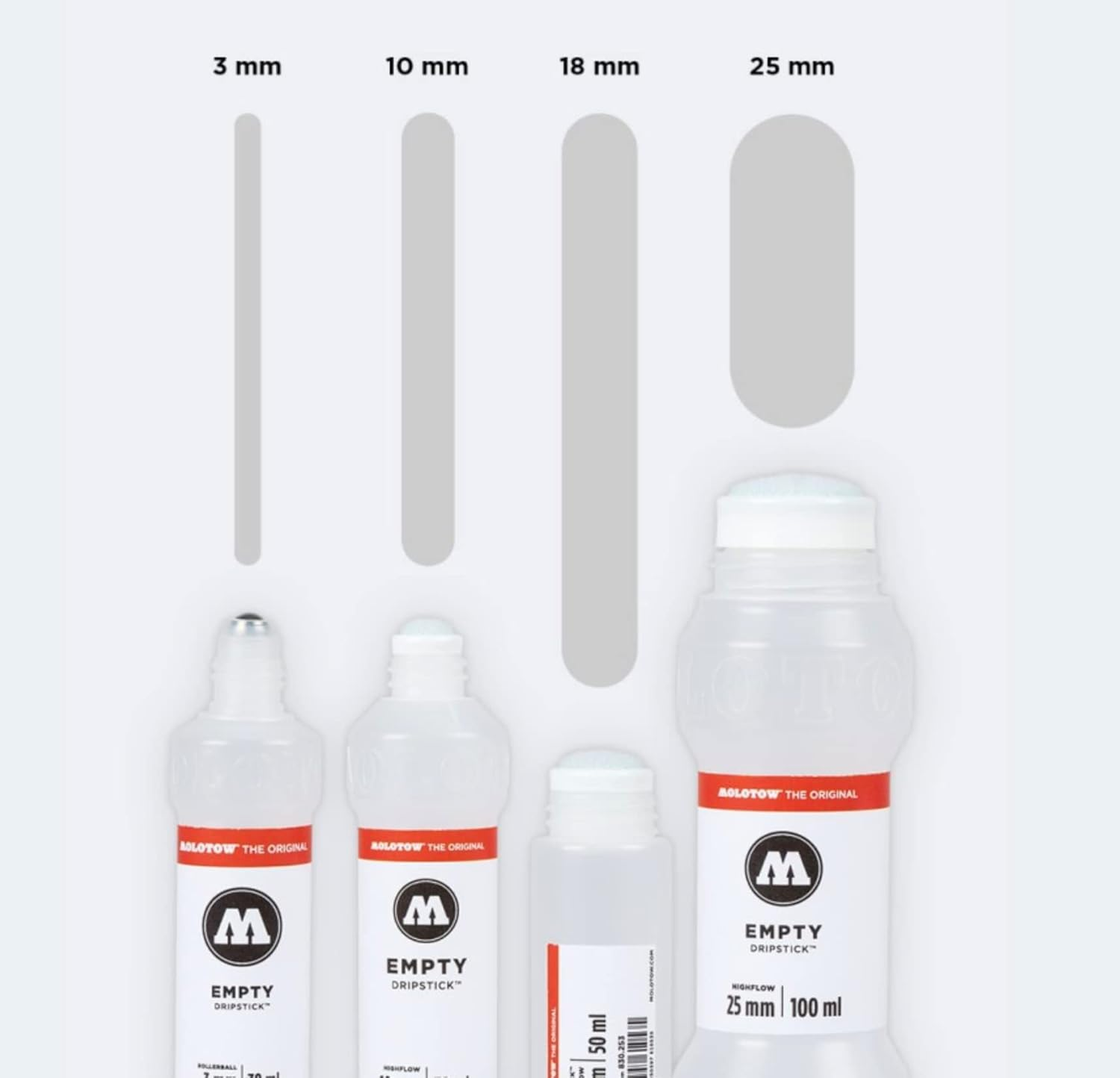 Molotow DRIPSTICK Empty Squeeze Bottle Marker, Reusable and Refillable with Any Paint Ink Color, 10Mm Nib, Holds 70Ml (830.203), Black image number 6