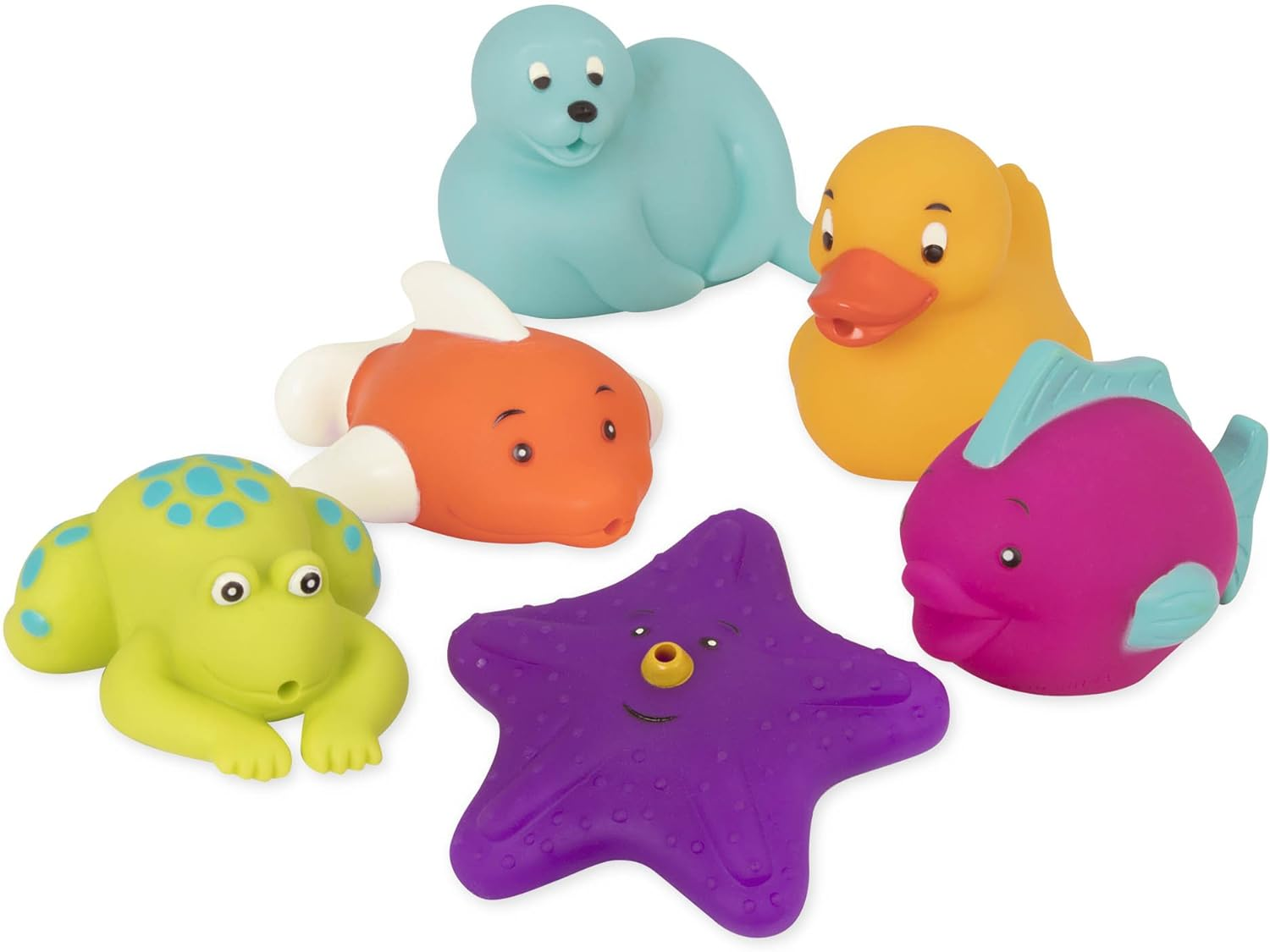 Battat &ndash; Assorted Bath Toys &ndash; 9Pcs Animal Squirters &ndash; Water Squirt Toys &ndash; Bath & Pool &ndash; 10 Months+ &ndash; Bath Buddies (9Pcs) image number 2