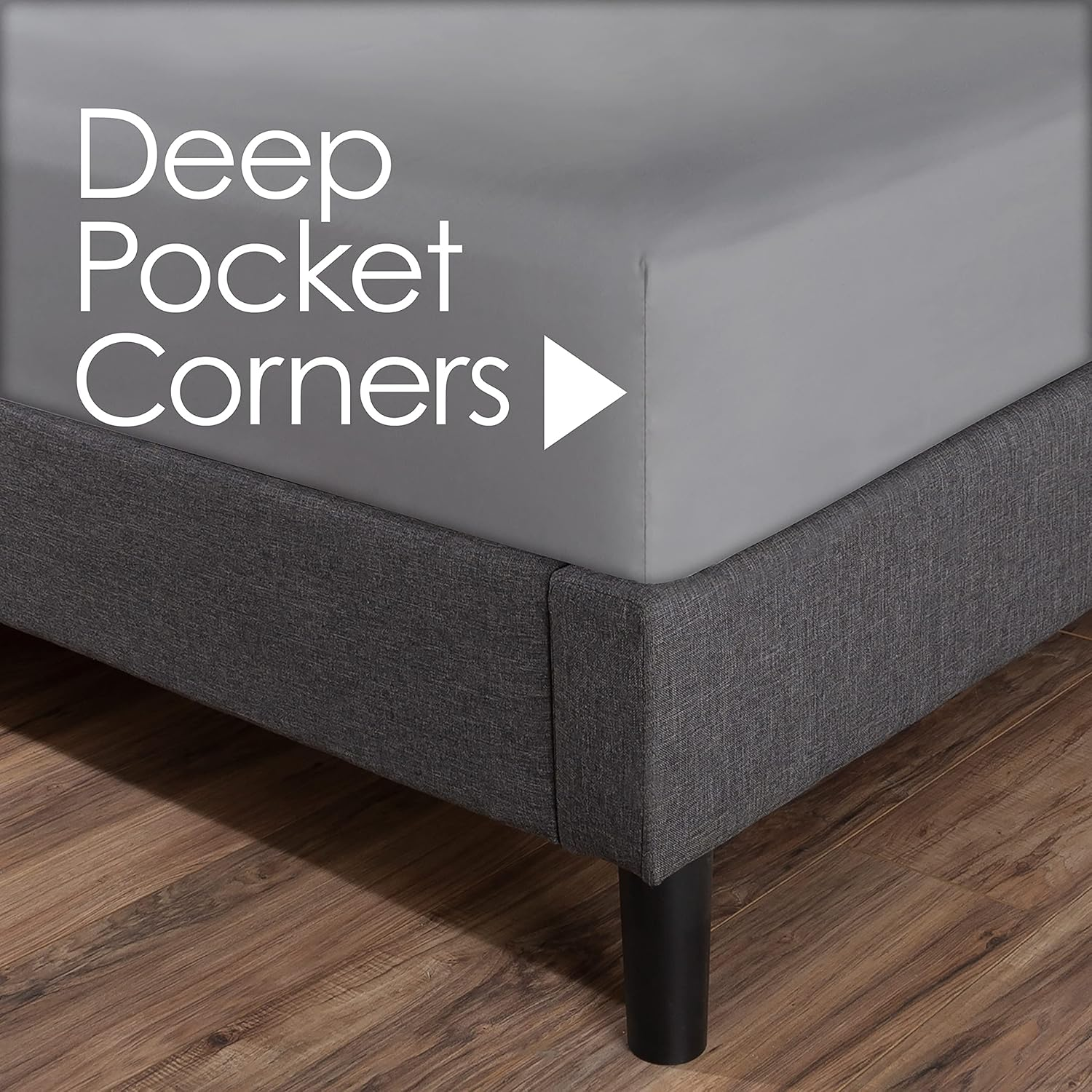 Brushed Microfiber Sheet Set- 3 Piece Bed Linens- Fitted & Flat Sheets, 1 Pillowcase-Wrinkle, Stain & Fade Resistant by Lavish Home (Twin, Light Blue) image number 3