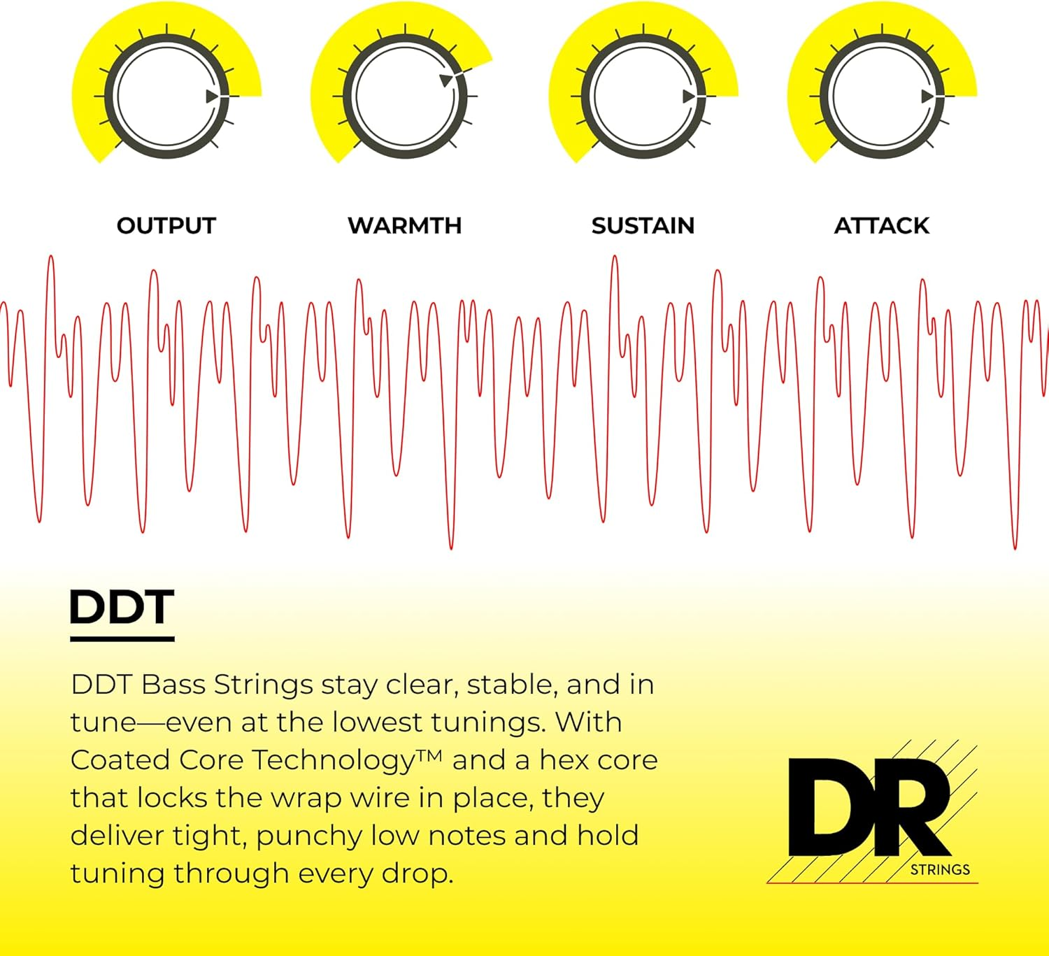 DR DDT - Drop down Tuning Bass Strings: Extra Heavy 55-115 image number 6