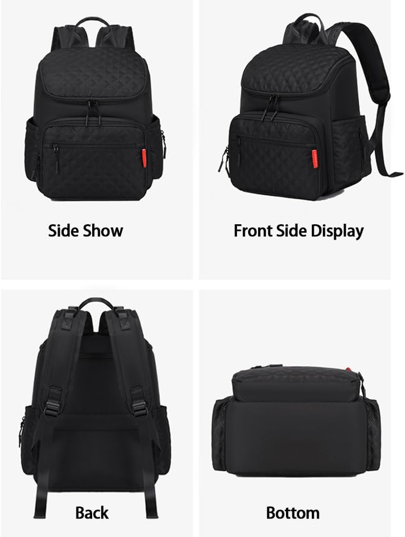 IOIUSKKU Baby Bag for Mom Chic Diaper Backpack with Changing Pad Insulated Pocket Stroller Strap for Boys Girls Diaper Bags Cloth