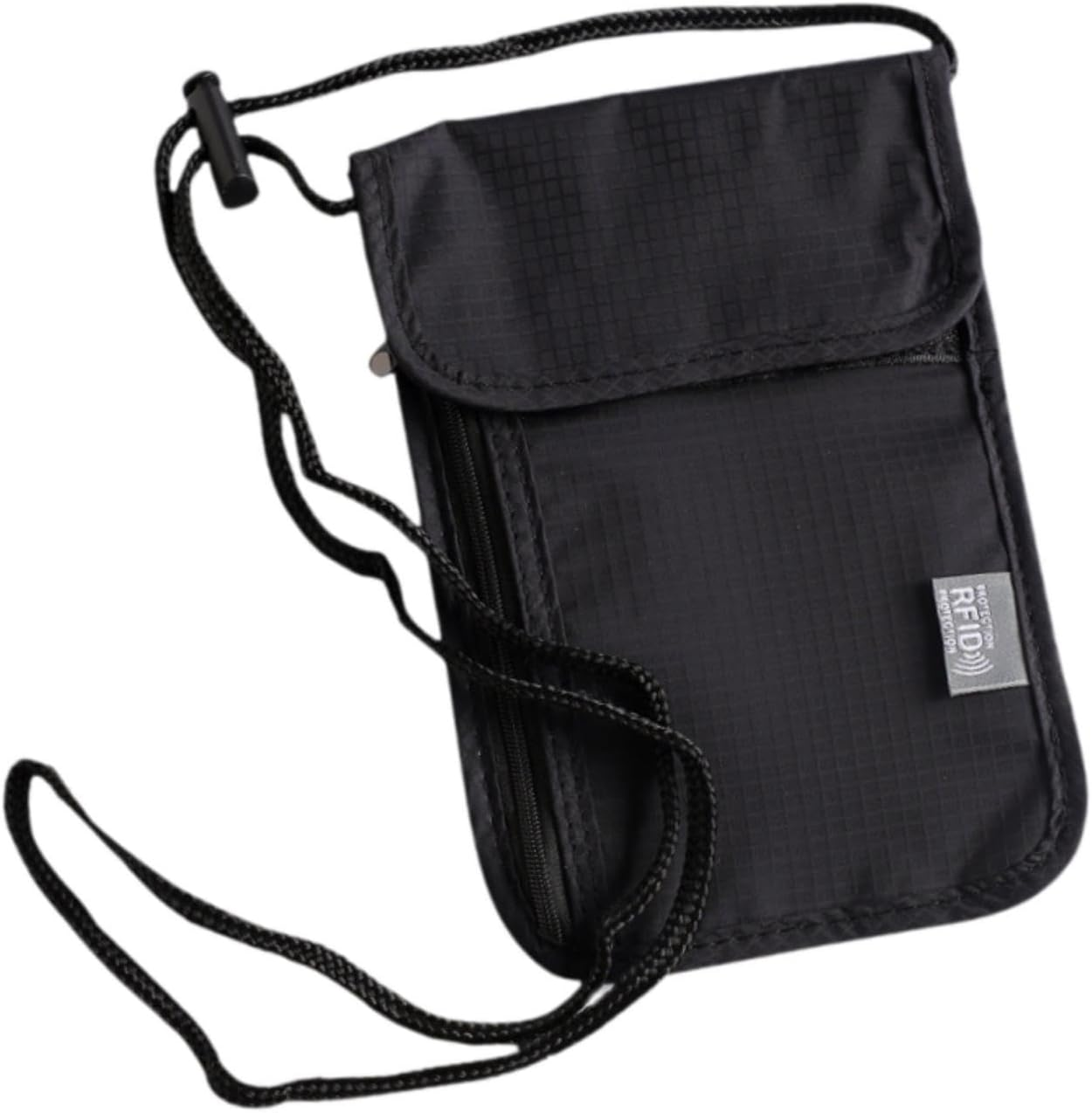 Frediuo Neck Wallet Travel Pouch for Men Multi Pockets Crossbody Bag Card Storage Organizer Case with Adjustable Strap for Commuting image number 2