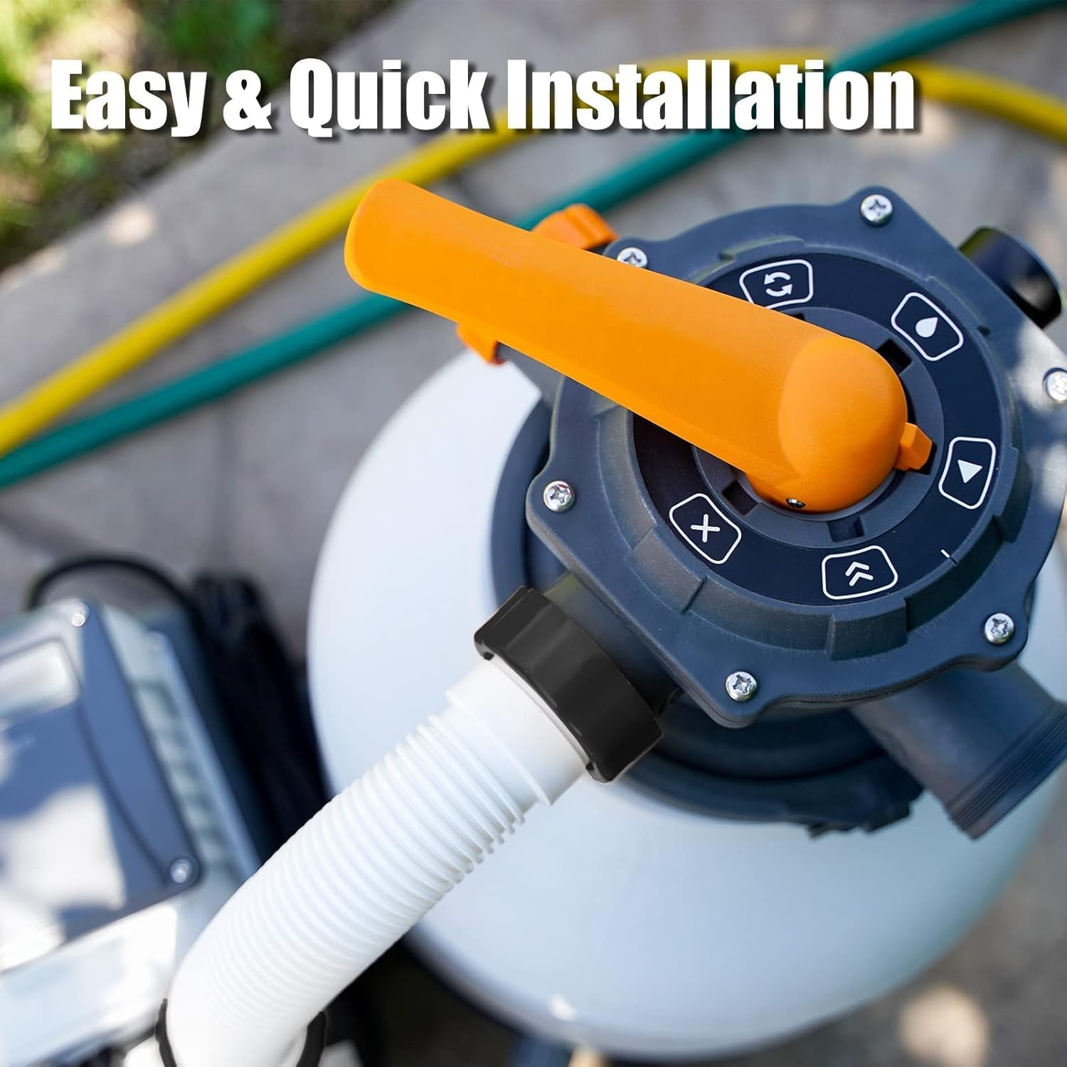 2 Pcs 40 Cm Swimming Pool Hose, Pool Pump Replacement Hos, 1.5 Diameter Easy to Install Accessory Pool Hose with Nut for above Ground Pools, Filter Pumps image number 3