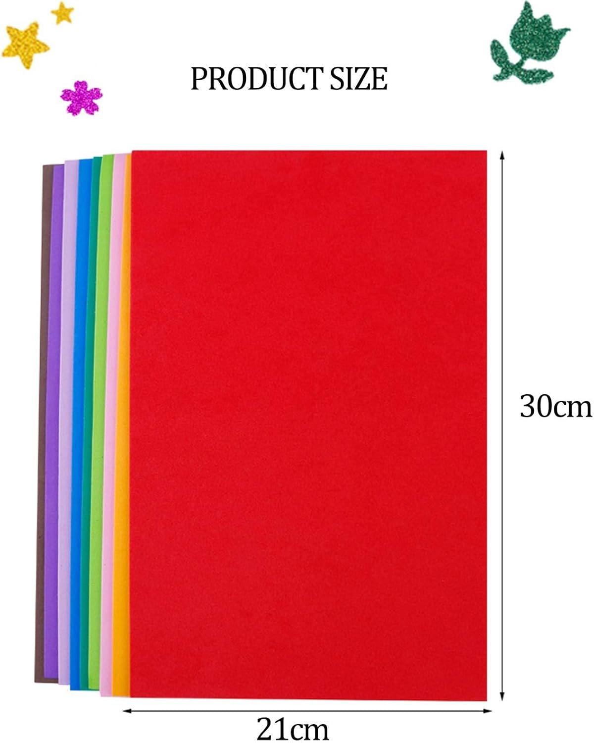 30 Pack of EVA Foam 2Mm Craft Sheets Multi Coloured A4 Size Sheets Craft Supplies image number 1