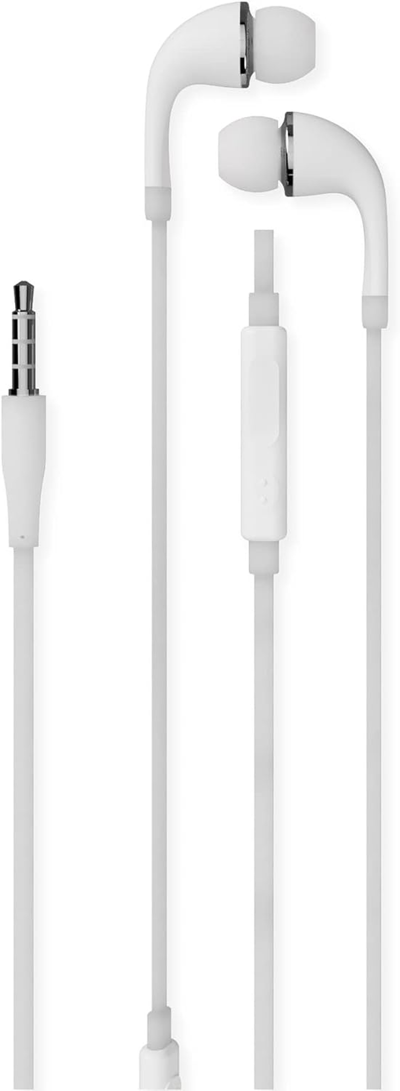 Contact Headphones with Microphone, White