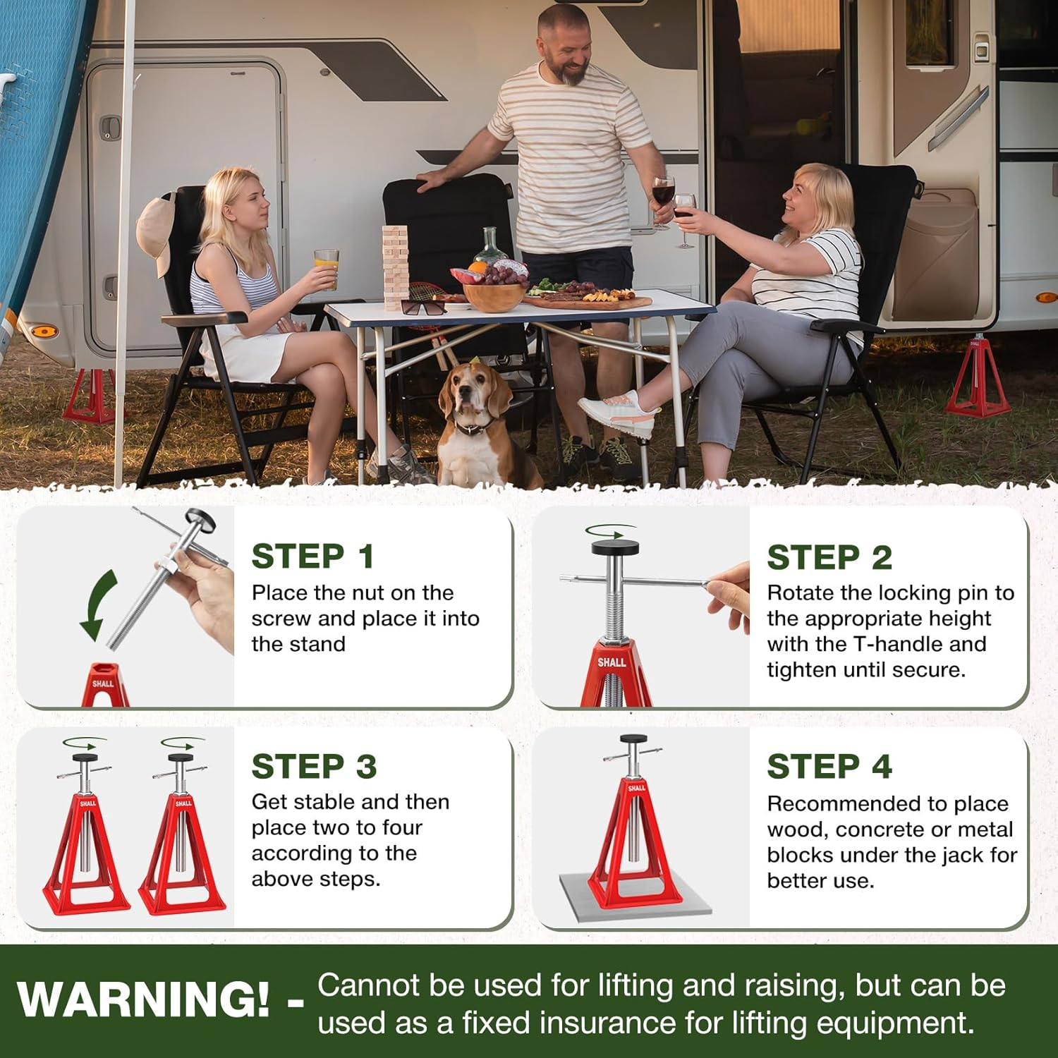 Shall 4-Pack RV Stabilizer Jack Set image number 2