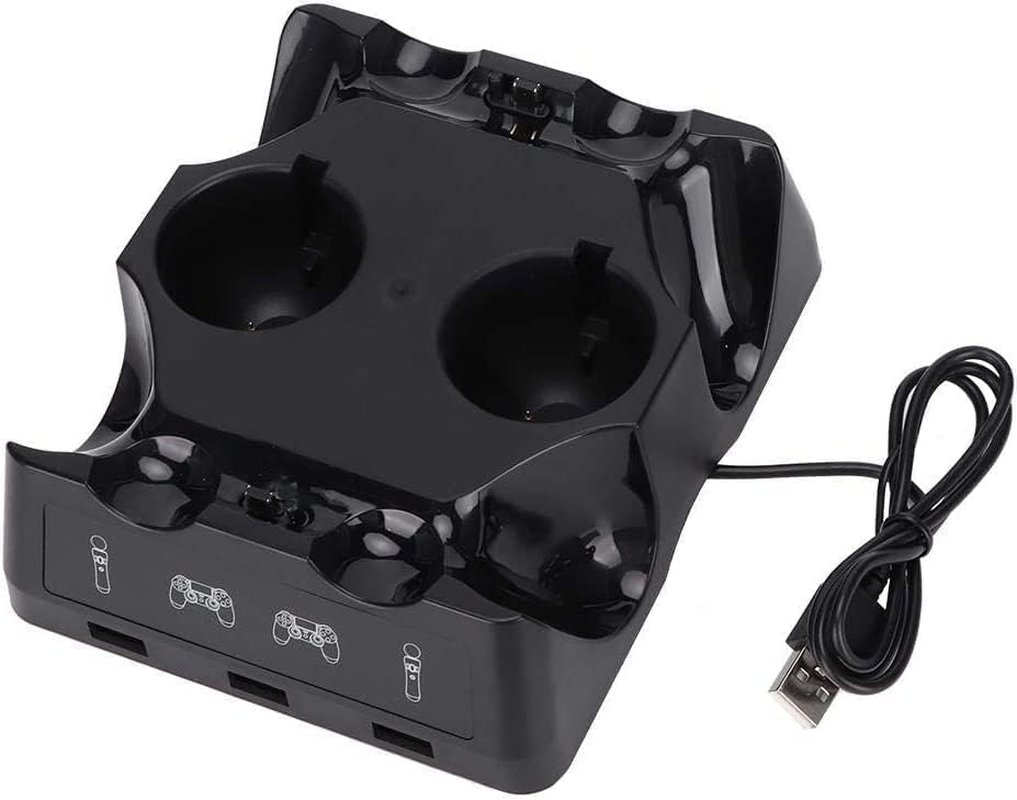 Controller Charger Station VR Move Motion Controller Charging Dock with LED Indicator, Compatible with Playstation4/ PS4/ PS4 Slim/ PS4 Pro image number 2