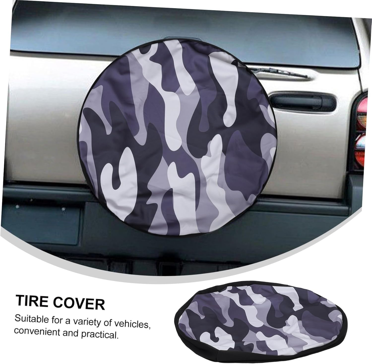 Generic Car Case 70Cm Camouflage Spare Tire Cover Rv Wheel Covers Waterproof Weatherproof Sturdy Material image number 4