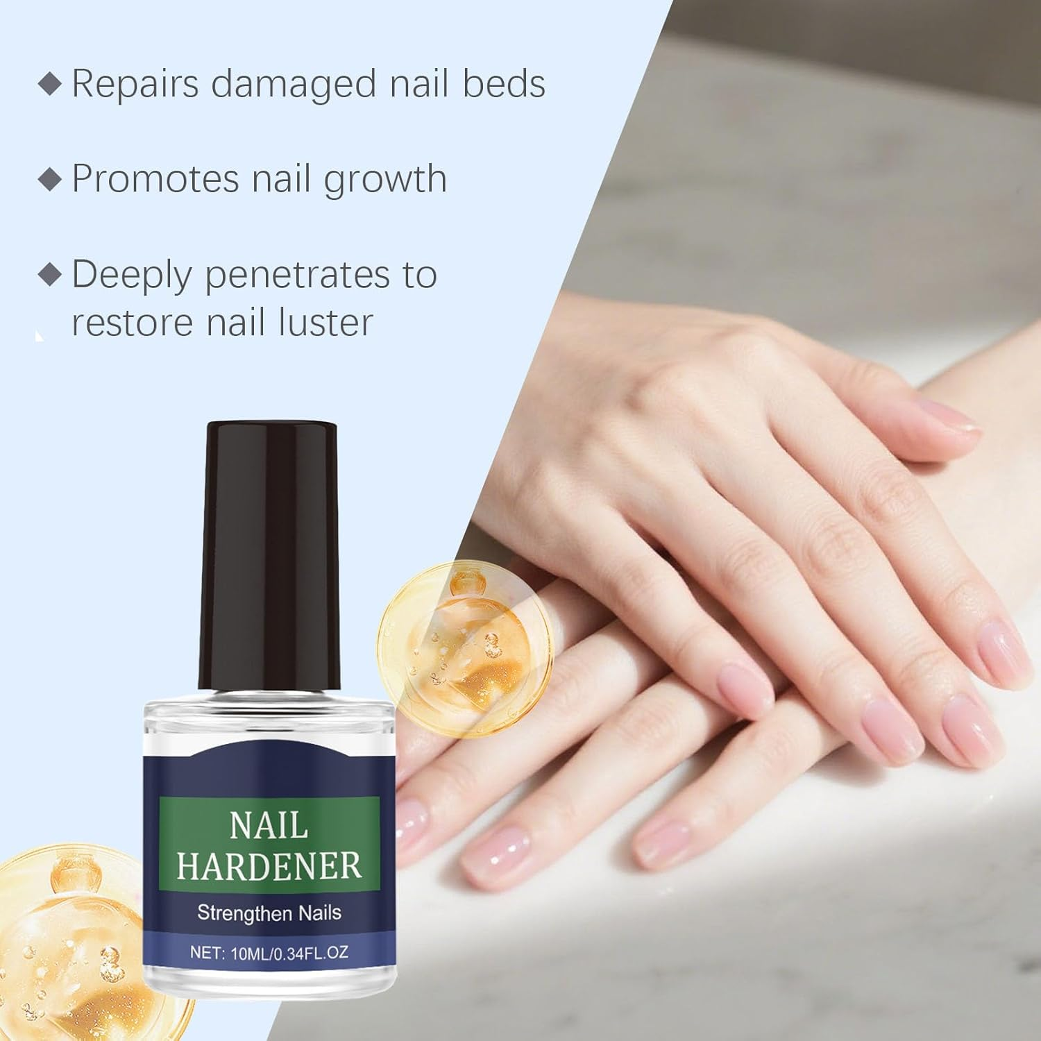 Hyaluronic Acid Nail Care, Nail Hardener for Weak Nails, Nails Strengthener for Dry Damaged, Nailes Growth Treatment Serum, Nailes Repair Growth Solution, Intense Moisture Treatment for Hydrated (2) image number 5