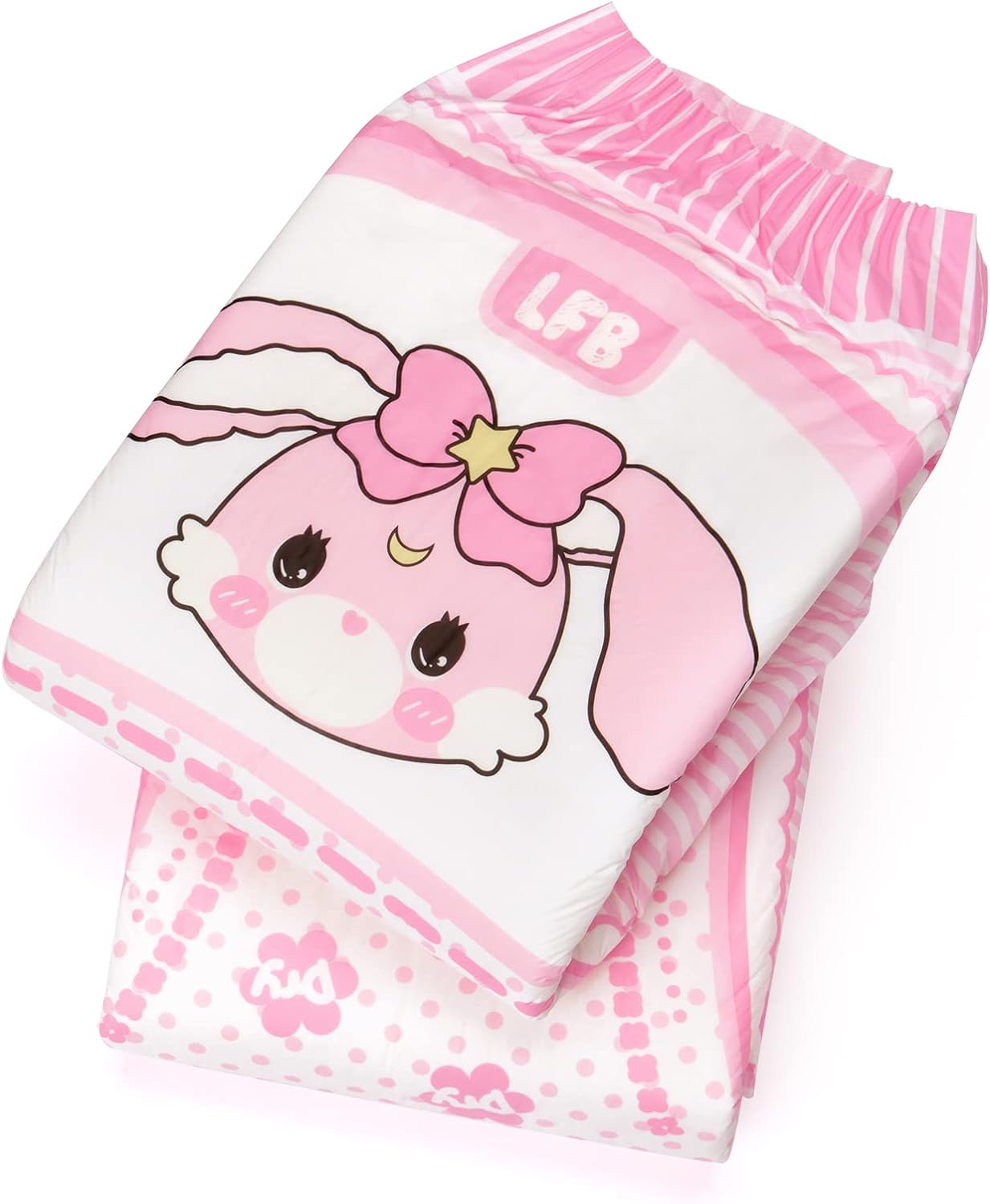 Littleforbig Adult Printed Diaper 2 Pieces - Baby Usagi (XL) image number 1