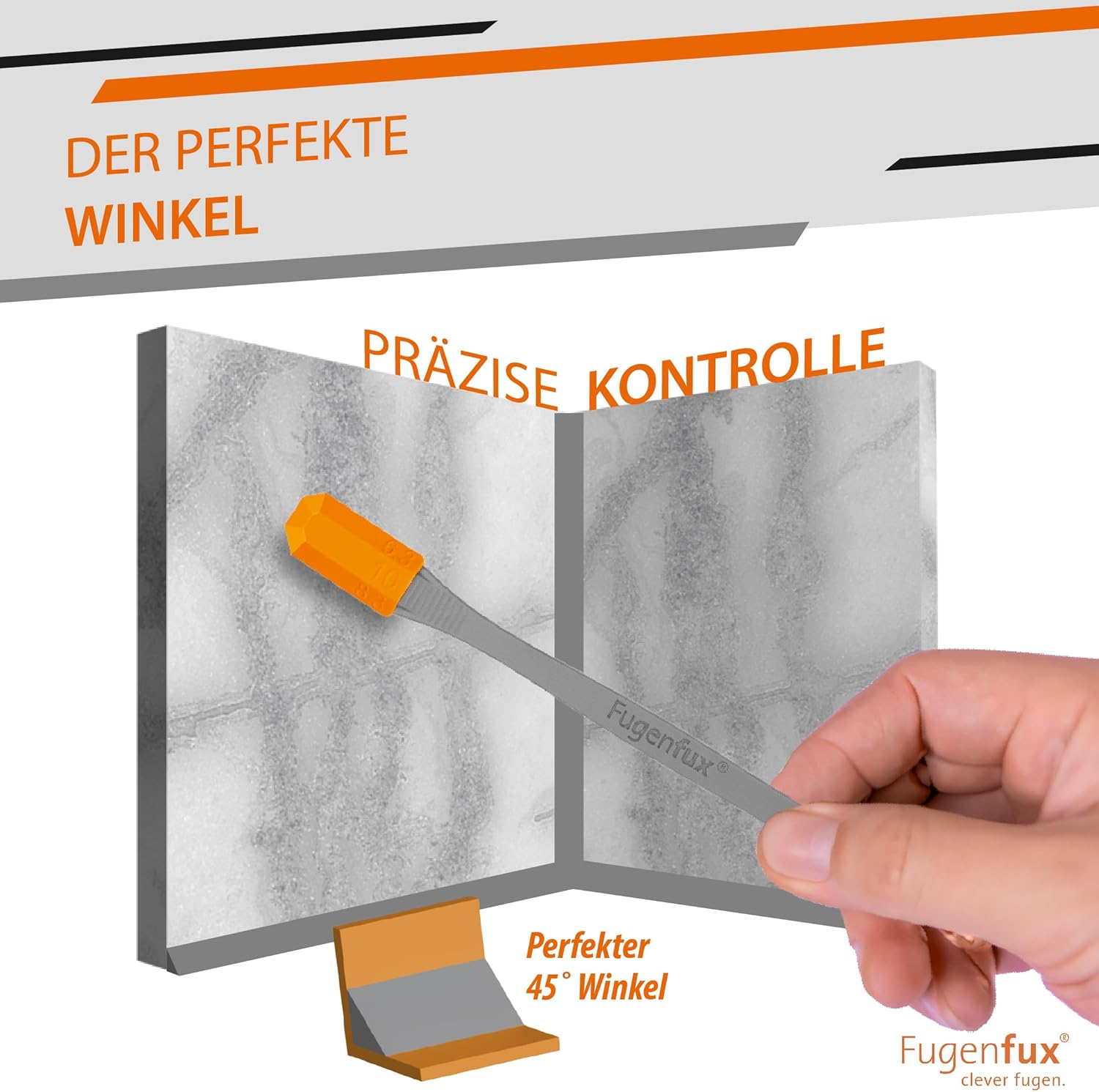 FUGENFUX&reg; Multitool 2-In-1 Joint Remover with Revolutionary Magic Tip and 5 Joint Shapes Versatile Joint Smoother Silicone Squeegee Made in Germany Ideal for Silicone, Acrylic & More image number 1