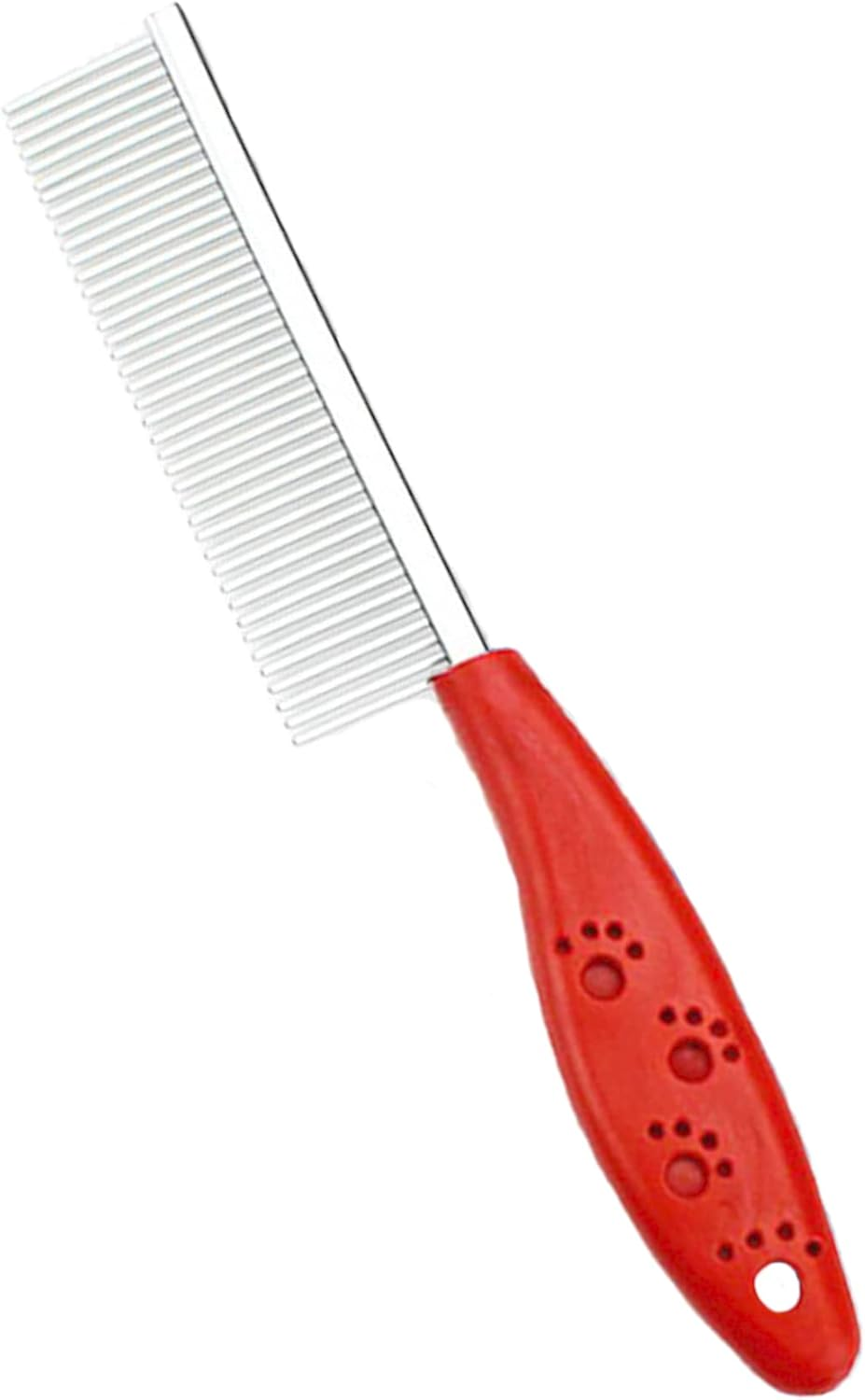 Dog Combs, Cat Combs, Metal Dog Comb, Pet Grooming Comb, Metal Comb for Dog and Cats and Rabbits 1Pack (Red)