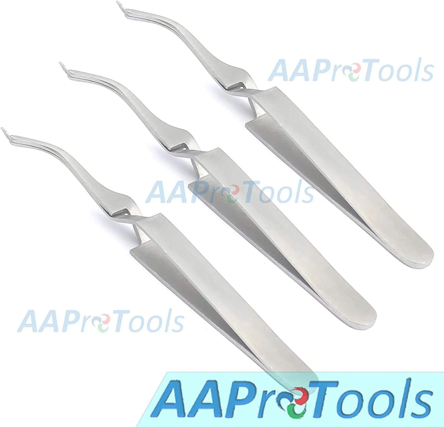 Aaprotools 3&times; Dental Buccal Tube De Bonding Tweezers 5.5" Bracket Placement Reverse Action Narrow End Forcep Pliers Orthodontics Instruments