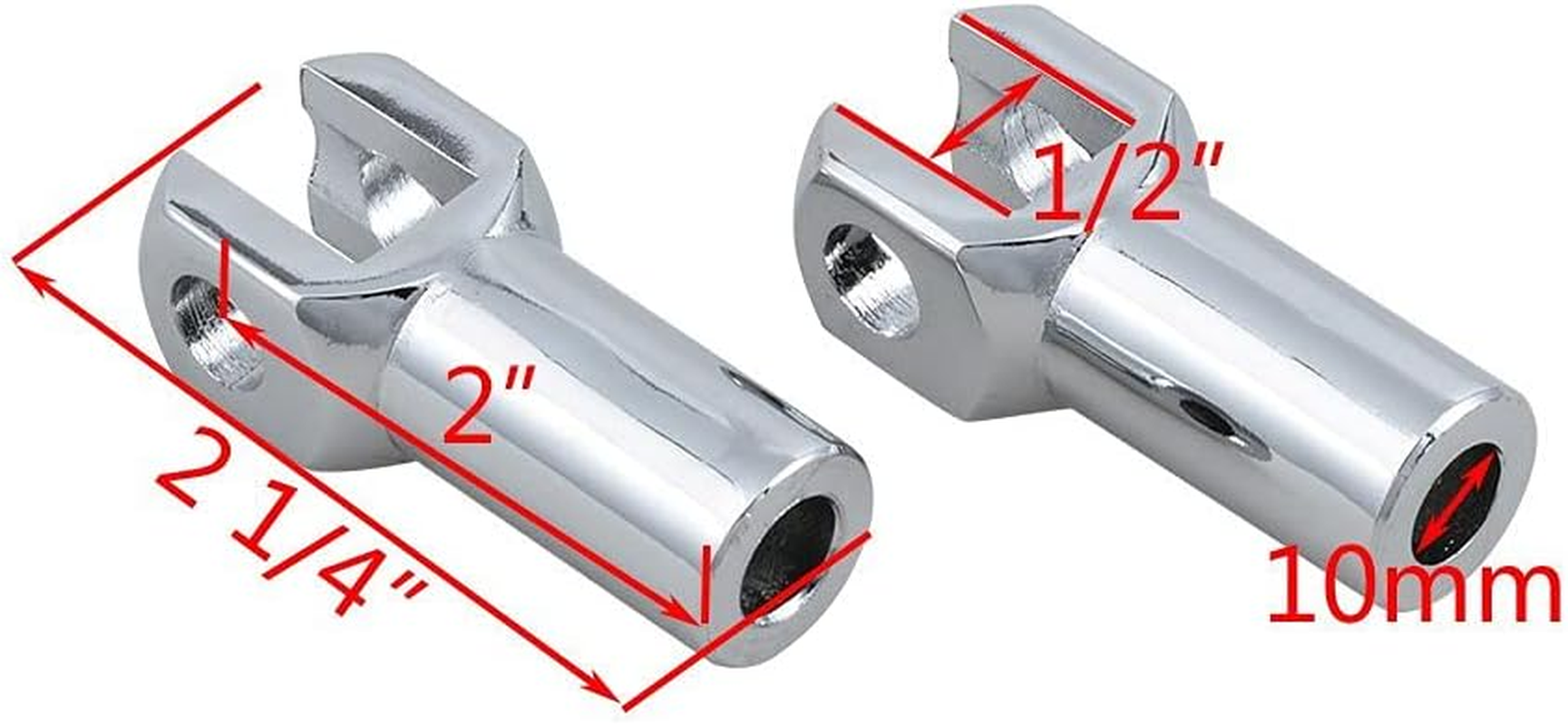 Motorcycle Foot Pegs Supports Mounts Clevis Fits for Harley Davidson Softail 2000-2006 (Chrome) Harley Pegs Mount Bolts image number 4