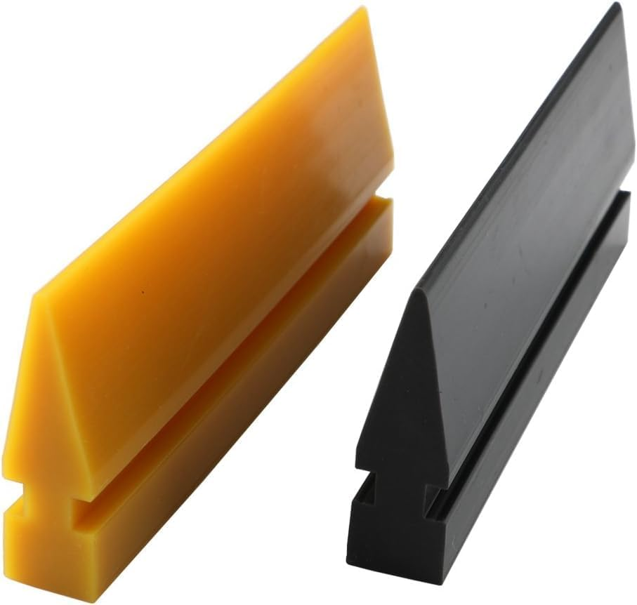 Soft Rubber Squeegee Blade for Car Vinyl Wrapping, Window Tint Film Installation, Car Decal Tool. Home Glass/Mirror/Window Cleaning as Water Blade. (Black+Yellow, One Size) image number 1