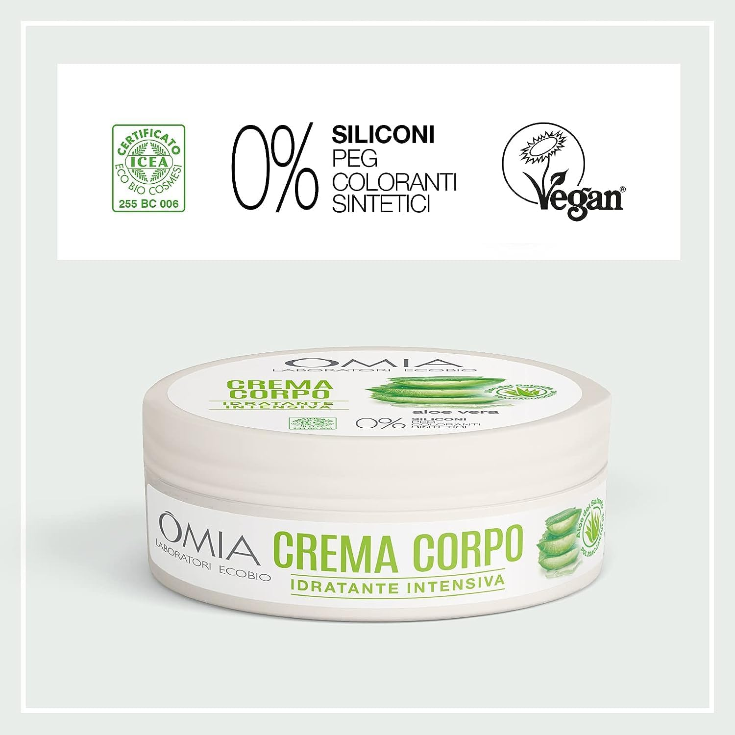 Omia Crema Corpo Eco Bio Con Aloe Vera Del Salento, Giara 150 Ml image number 4