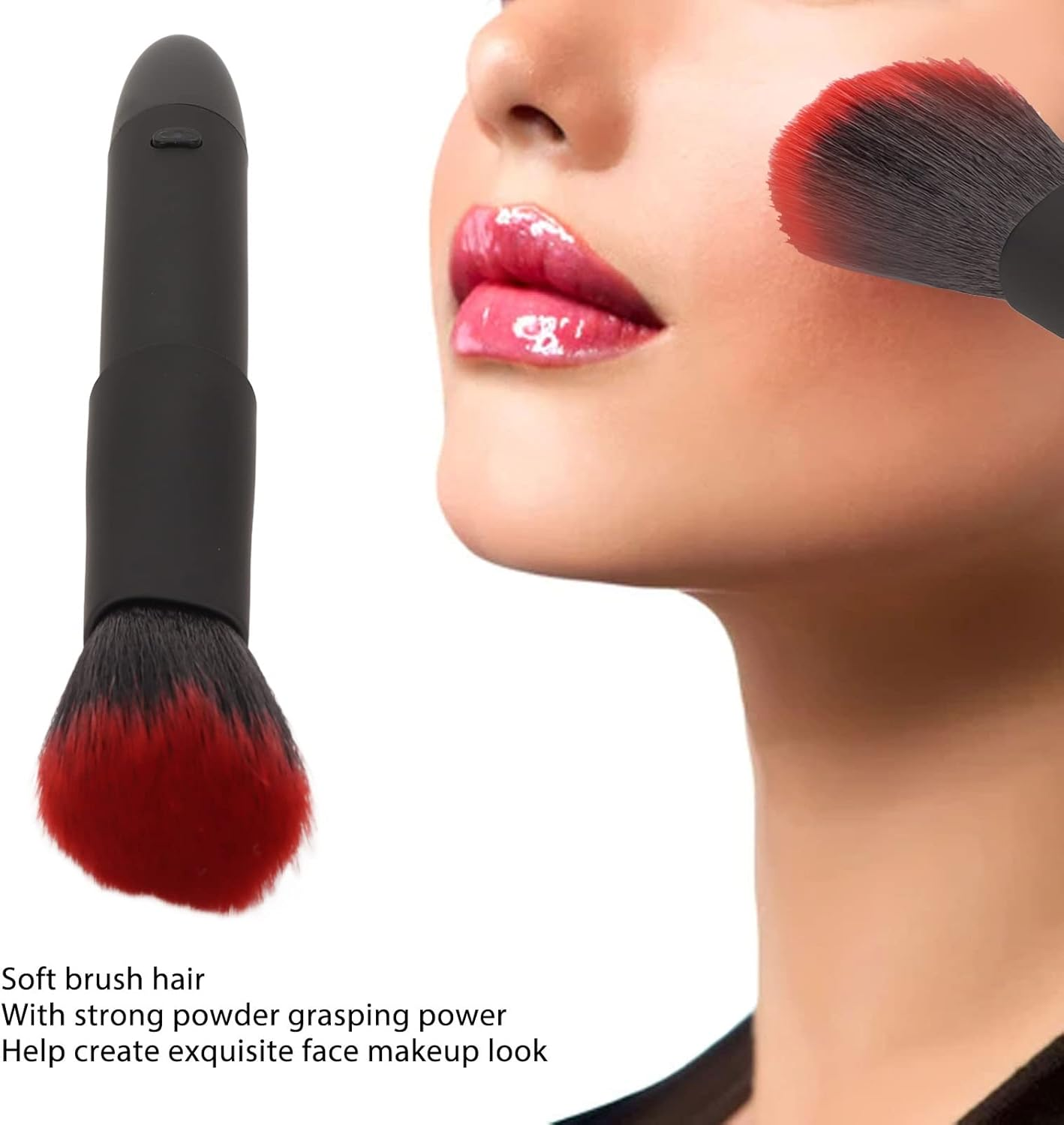 Electric Makeup Brush, 10 Gears Rechargeable Adjustable Multifunctional Waterproof Blush Brush