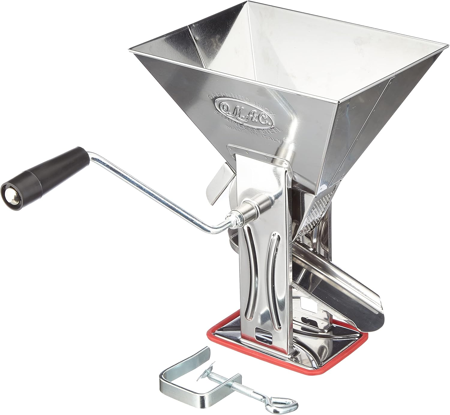 OMAC Tomato Squeezer, Stainless Steel, Portable, Manual