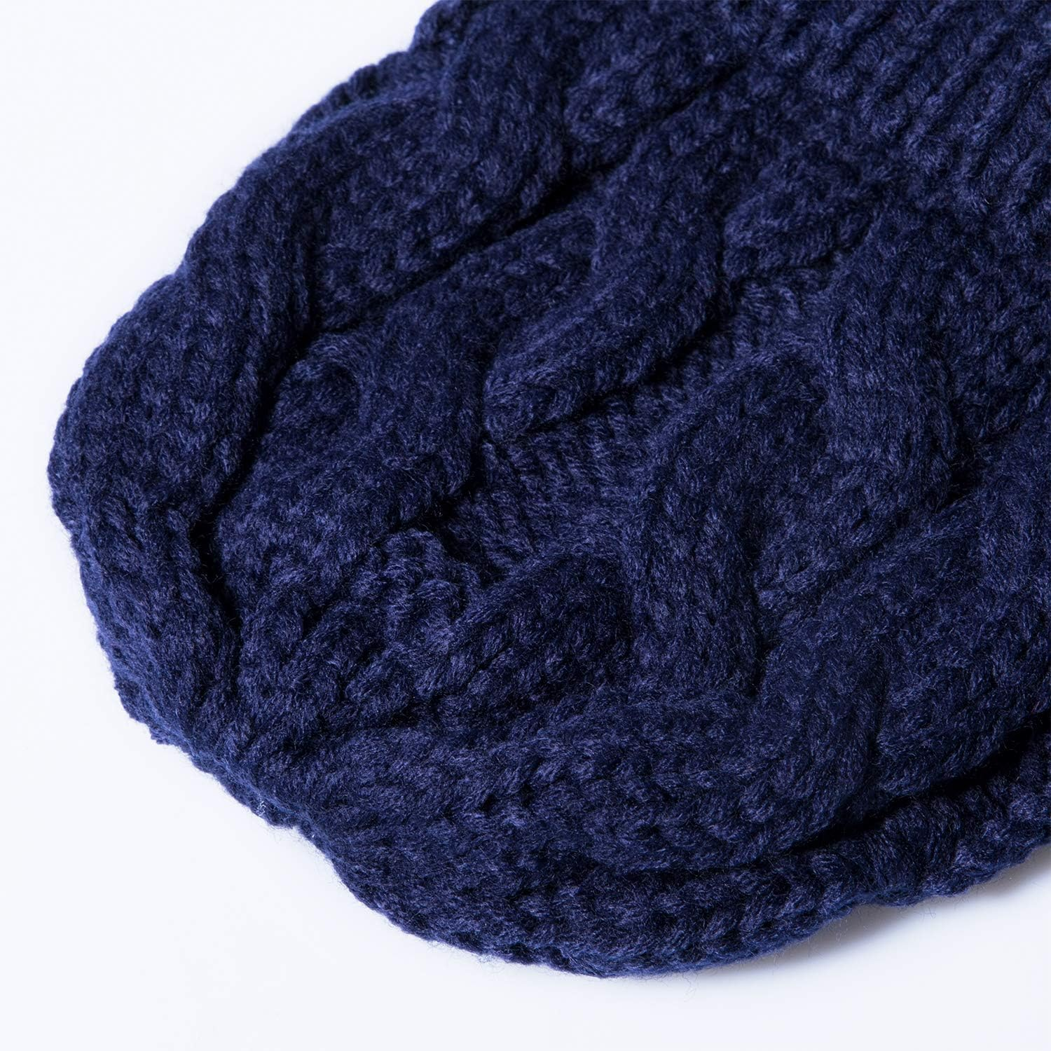 Chalier Ponytail Messy Bun Beanie Winter Crochet Ponytail Hole Hat for Women image number 4