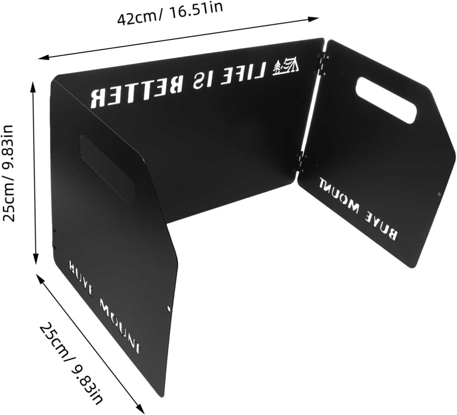 BESPORTBLE Windproof Stove Screen Folding Outdoor Windshield Camping Stove Windscreen Portable Wind Screen for BBQ Accessory image number 5