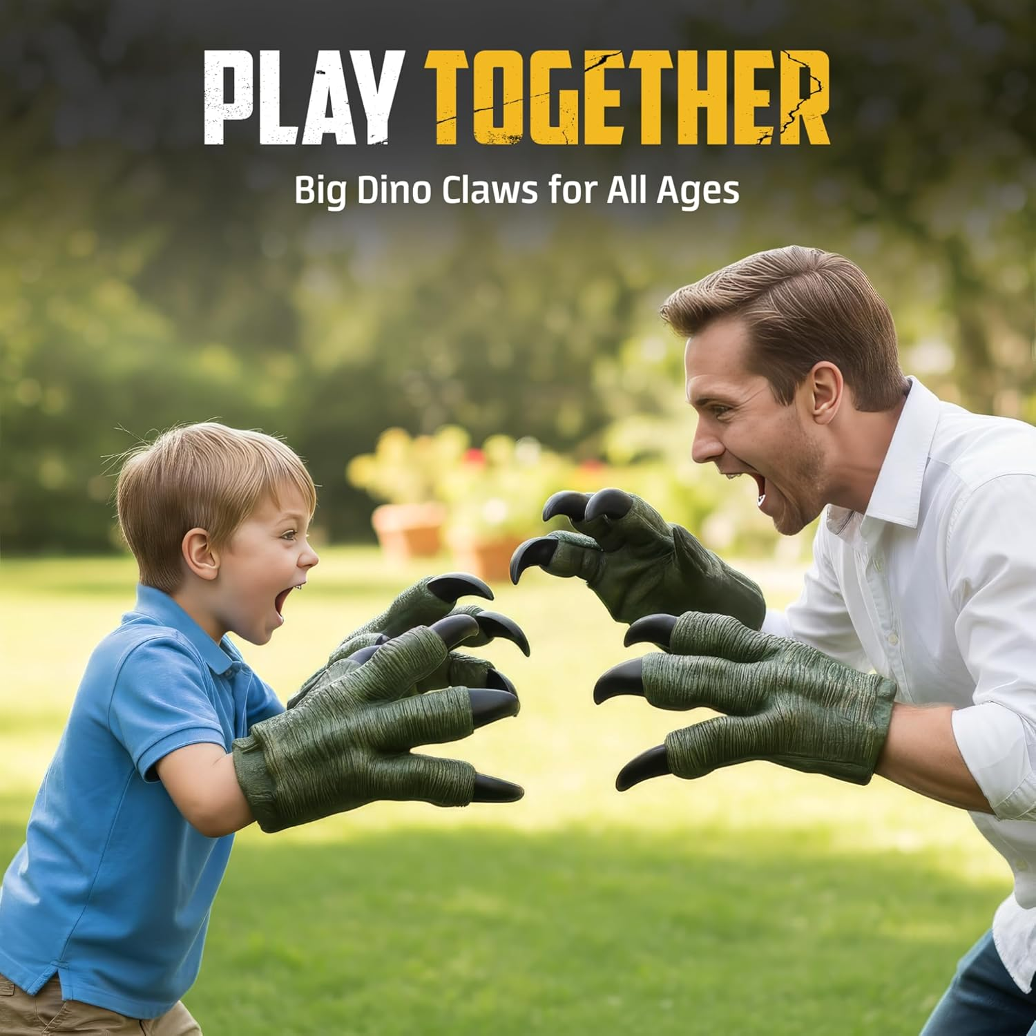 2 Pack Dinosaur Claws Toys Oversized Dino Velociraptor Rubber Realistic Jurassic Claws for Kids Cosplay Roleplay Costume Accessories image number 6