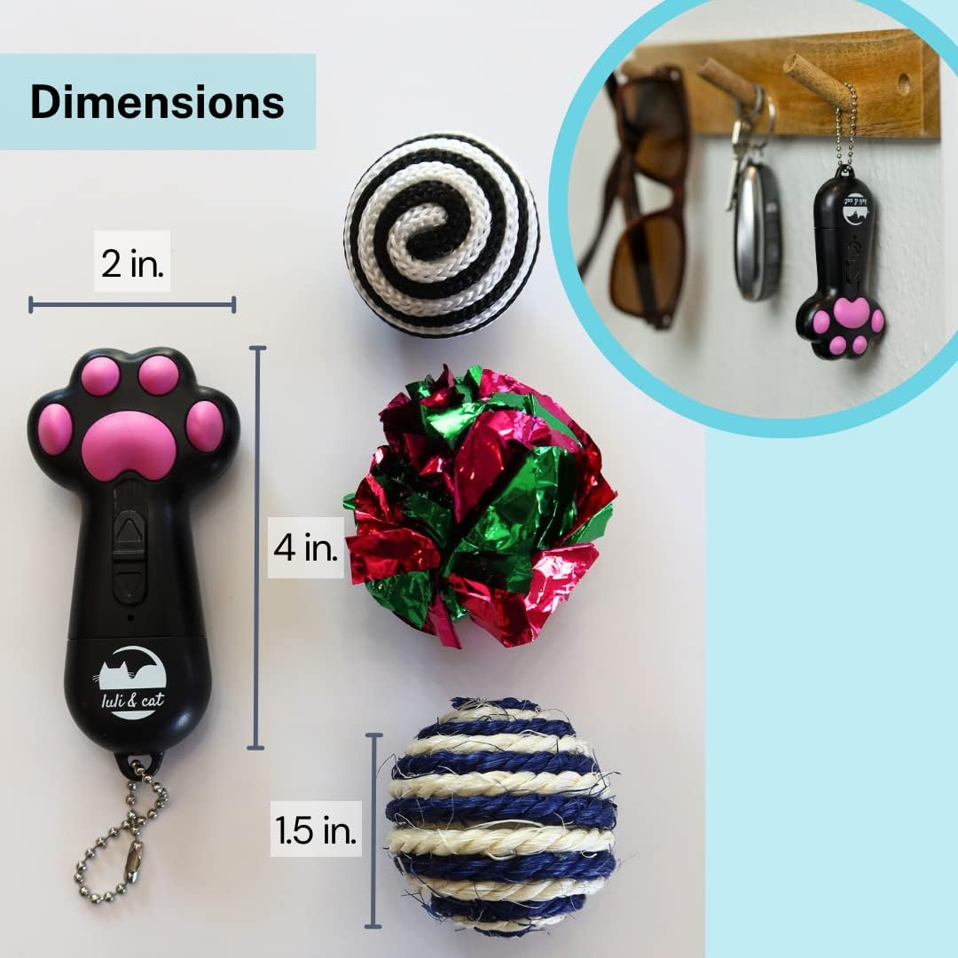 Luli & Cat Usb-Rechargeable Laser Toy | Multi-Function Interactive Pointer | Cat Toy Gift Set image number 2
