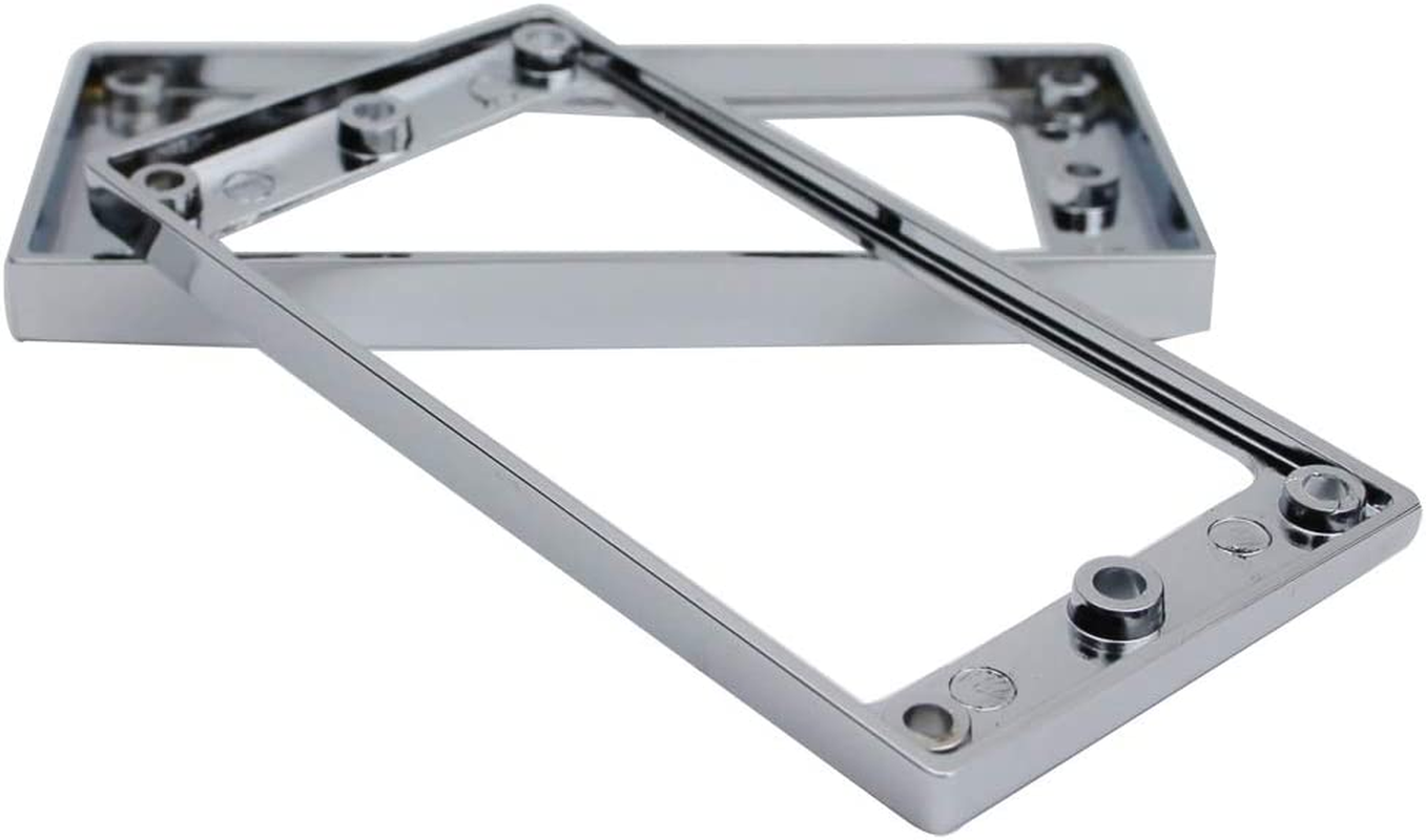 Guyker Flat Metal Humbucker Pickup Mounting Ring Set - Bridge Neck Pickups Cover Frame Replacement Part for Electric Guitar or Precision Bass(2Pcs, Chrome) image number 5