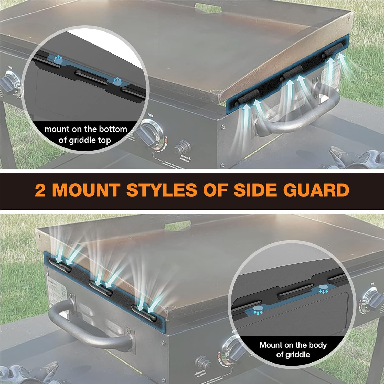 Upgraded Magnetic Wind Guards for 36&rdquo; Blackstone Griddle - Stainless Steel Screens Protect Flame, Hold Heat - Fit Blackstone Grill Accessories and Hood image number 3