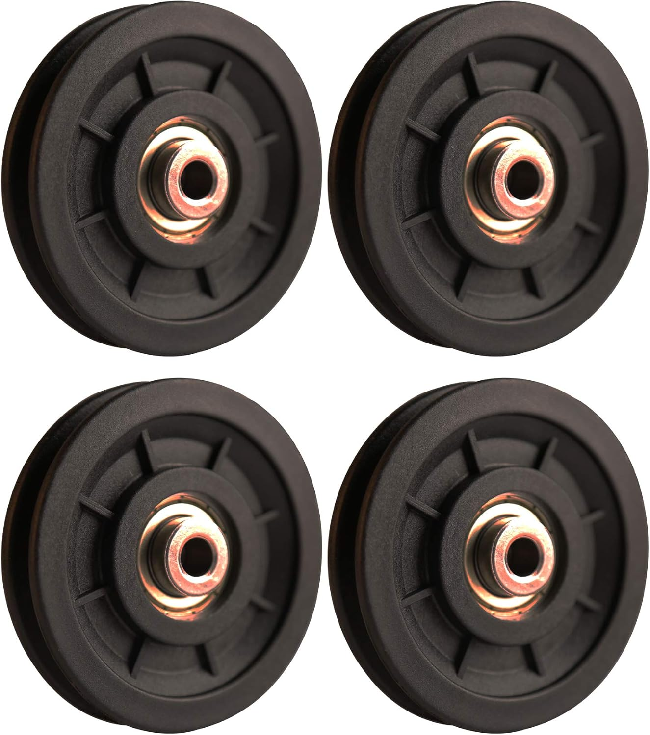 LFJ 90Mm/3.5" Nylon Bearing Pulley Wheel Replace for Gym Equipment Part Cable Merchine