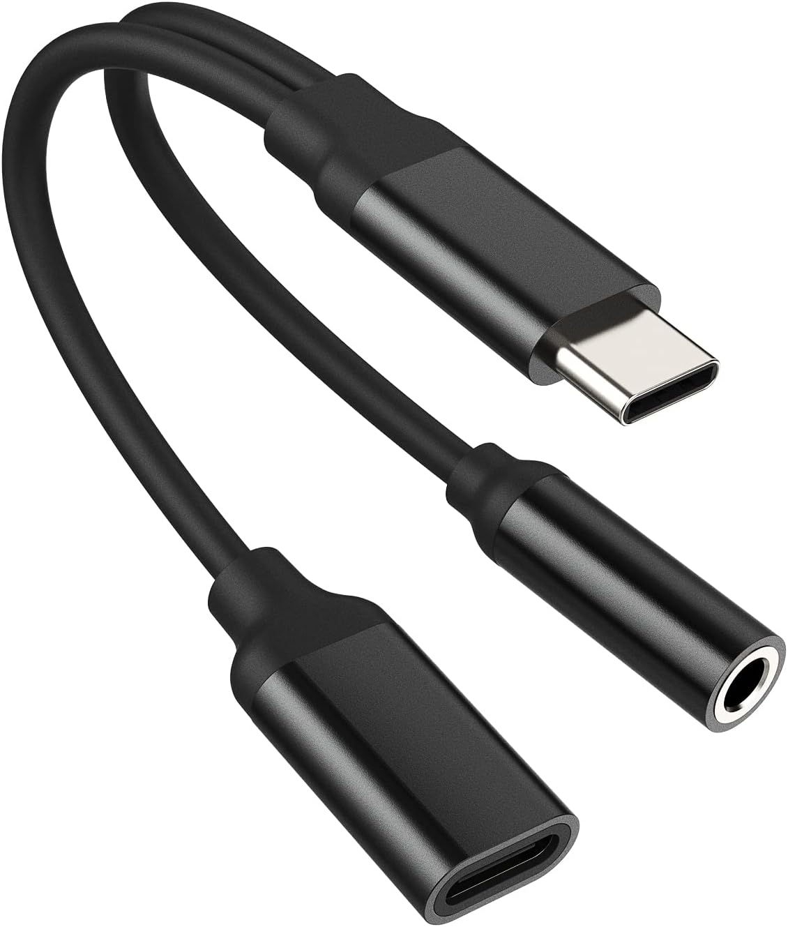 USB-C to 3.5Mm Headphone Adapter(2In1) DAC Type C Charger Jack Splitter Apple Iphone15 Pro Max plus Ipad Pro Air Mini Dongle Aux Cable Compatible for Samsung CJJ-AU image number 3