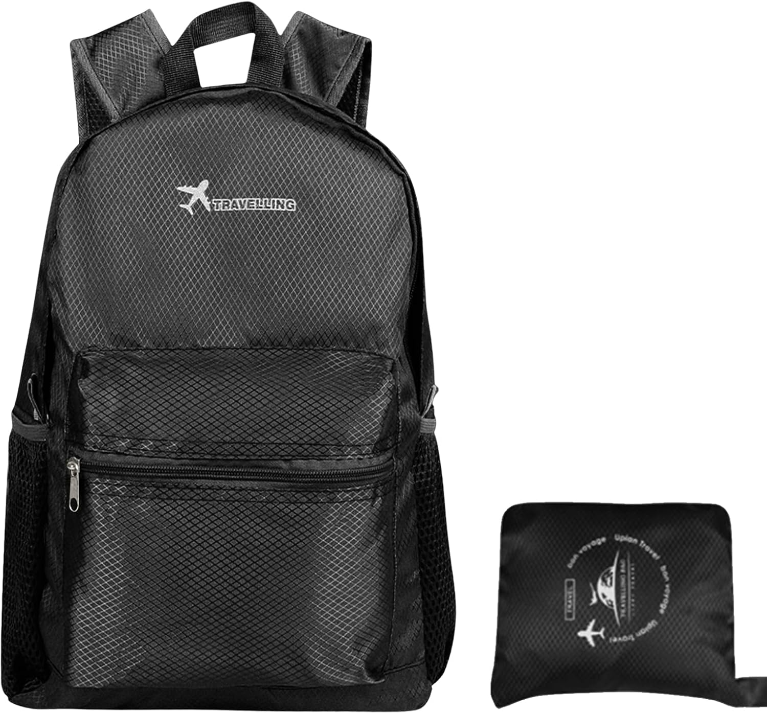 Foldable Hiking Backpack, Foldable Backpack, Ultra Lightweight Rucksack, Unisex Packable Backpack for Men Women, Waterproof Travel Daypack for Outdoor Sport Biking Hiking Climbing image number 3