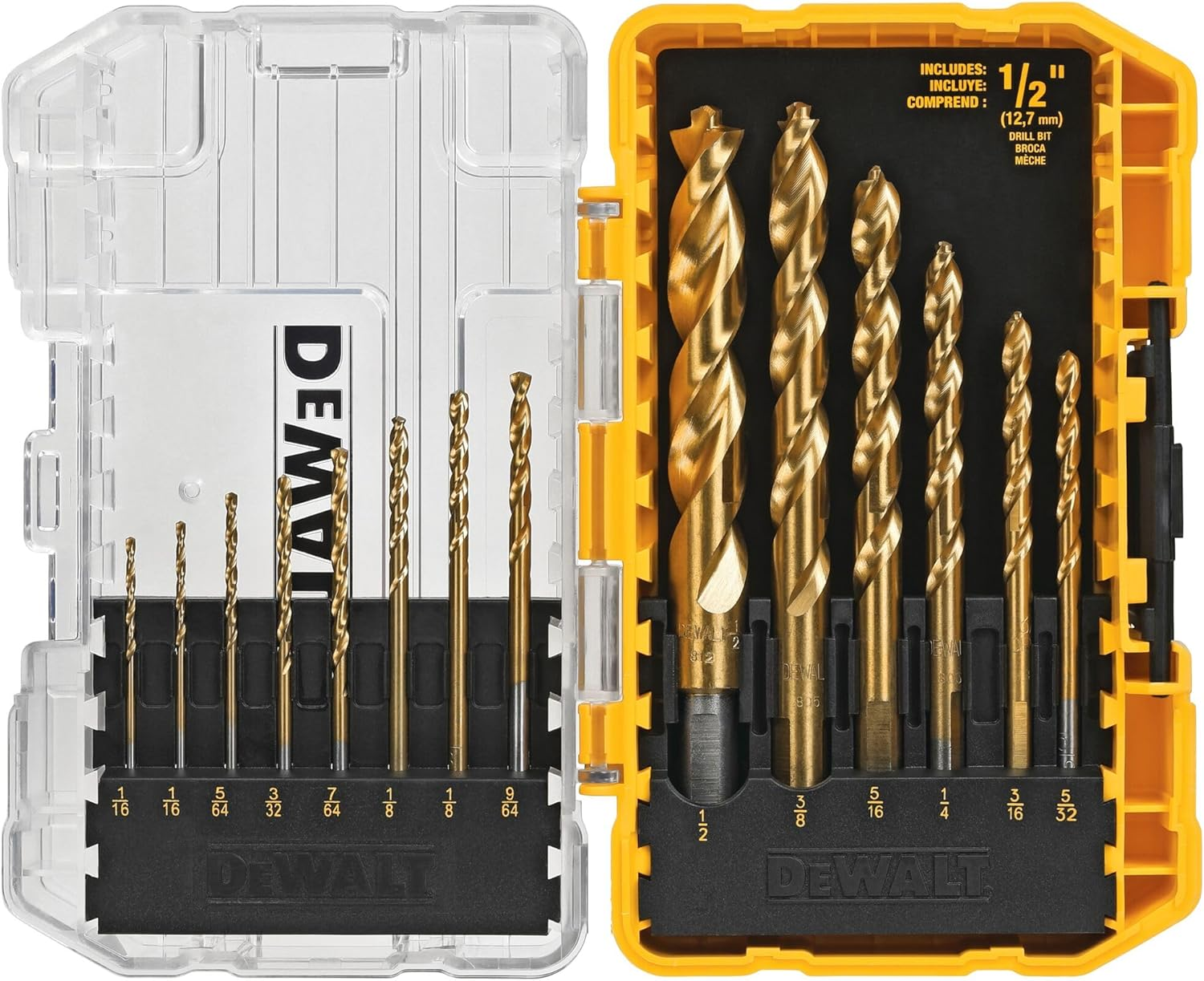 DEWALT DWA2T35IR IMPACT READY Flextorq Screw Driving Set, 35-Piece - 14-Piece Drill Bit Set