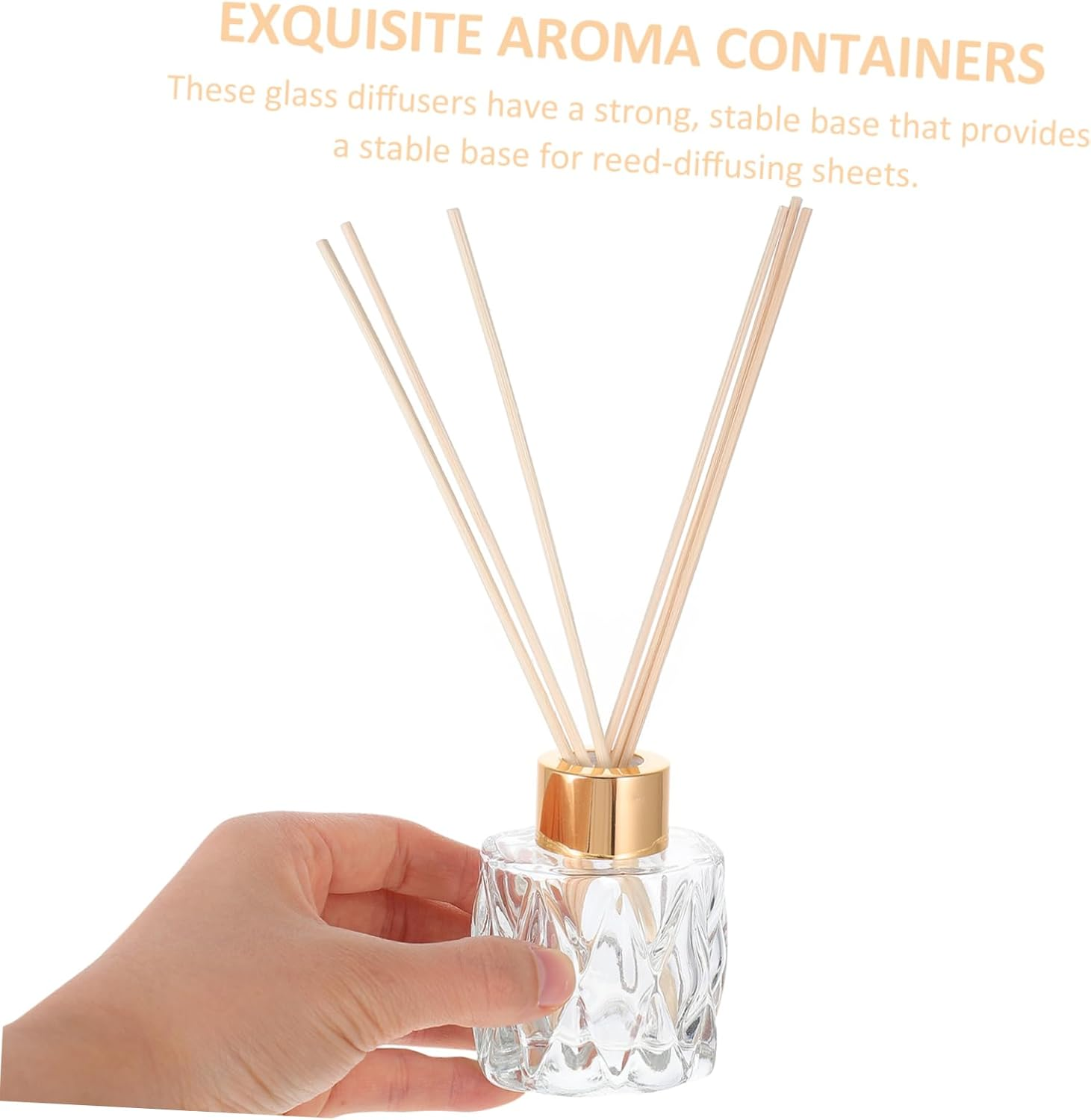 Glass Aromatherapy Bottles Multi-Functional Diffuser Empty Refillable Glass Containers Fragrance Release Jars for Home image number 3