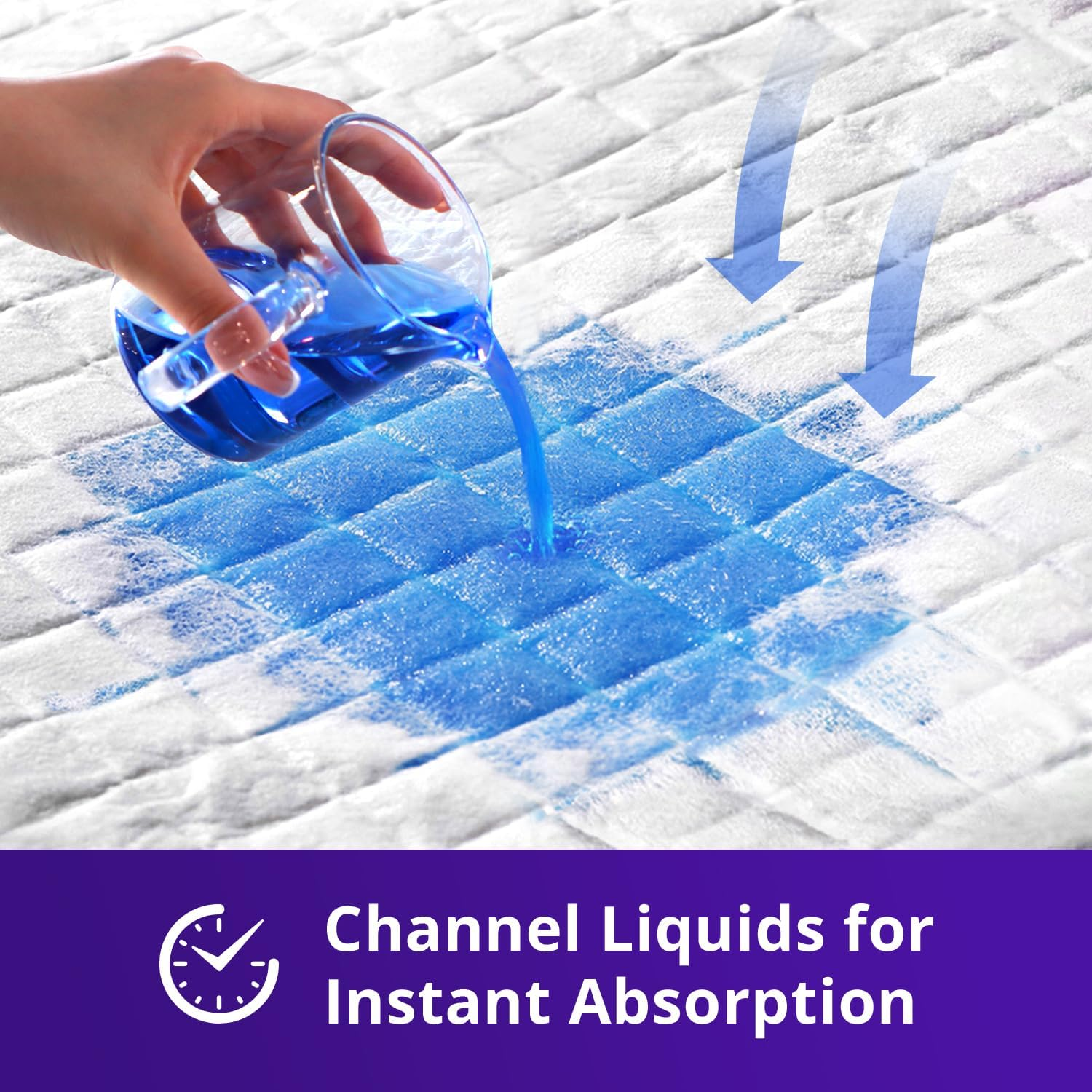 Whyworry Nightshield Incontinence Bed Pads for Adults with Non Slip Grip, 60 X 90 Cm Leakproof Pee Pads with Odor Control, Disposable Underpads for Seniors, Slip Resistant, 45 Count