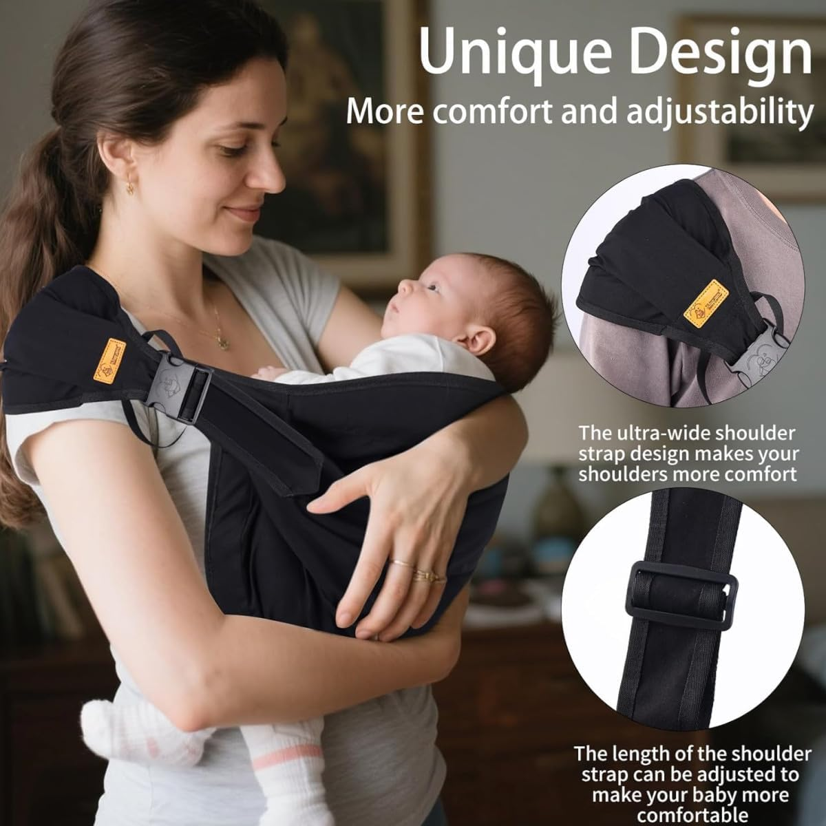 Baby Carrier Toddler，Portable Adjustable Upgraded Version Comfortable Toddler Carrier, Ergonomic Design, Travel Portable,Breathable and Comfortable, Suitable for Babies Weighing 10-45 Pounds image number 5