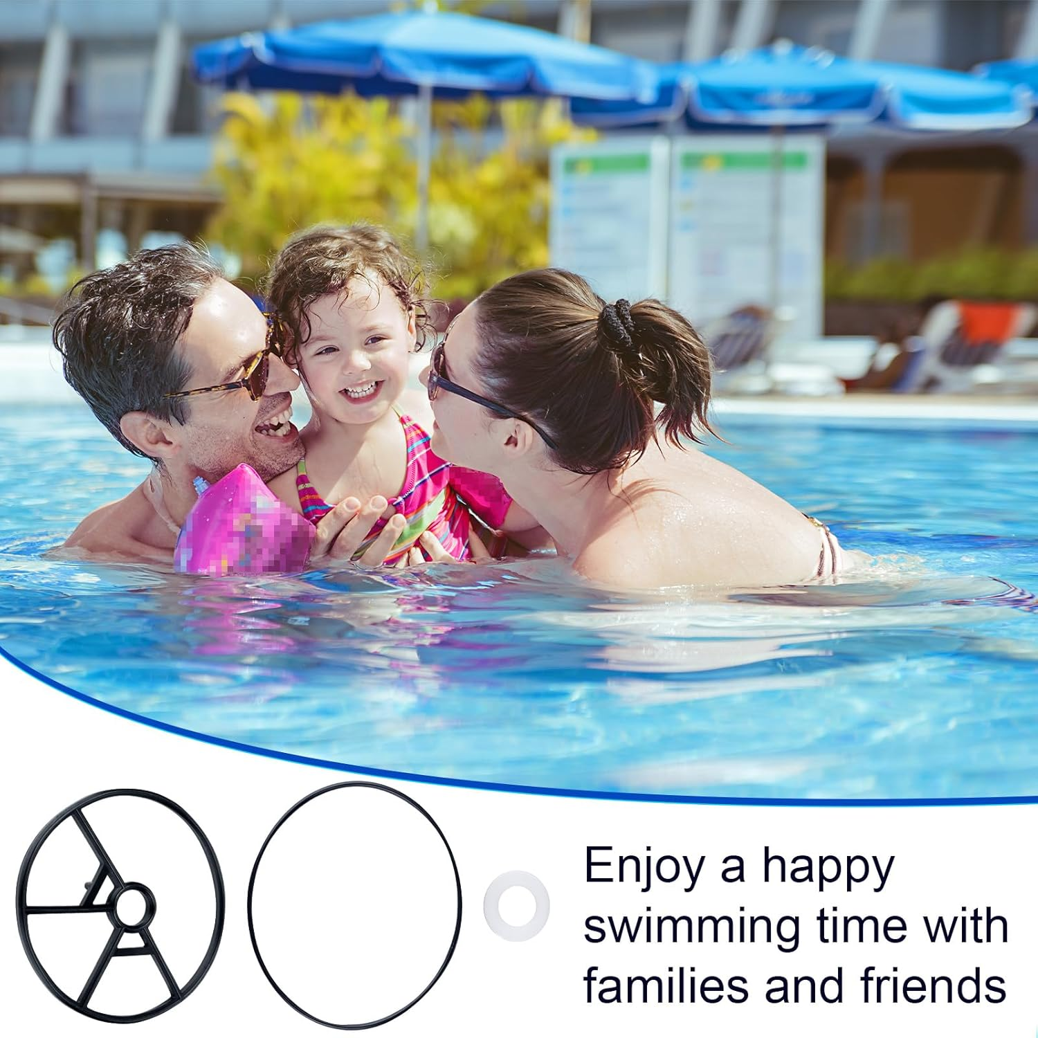 3Pcs Pool Sand Filter Valve Gasket Replacement Parts Gasket Valve O Ring for Hayward SP0714T Vari-Flo XL Valve and SPX0714CA O Ring Gasket image number 6