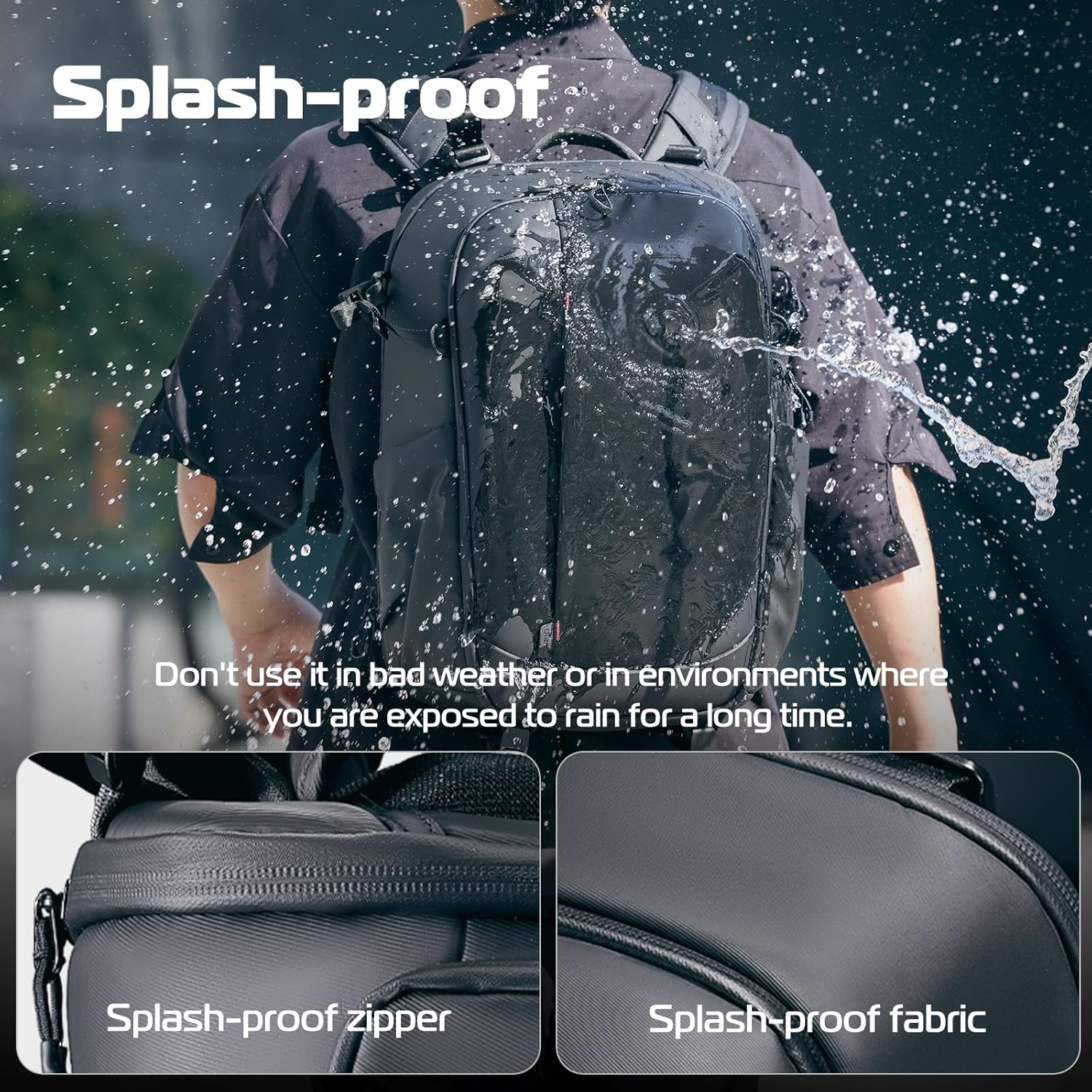 ULANZI Hardshell Camera Backpack Bag, Professional Splash-Proof Photography Camera Case anti Theft Travel for Photographers Unisex Drone DSLR Mirrorless Camera Lens Tripod Holder