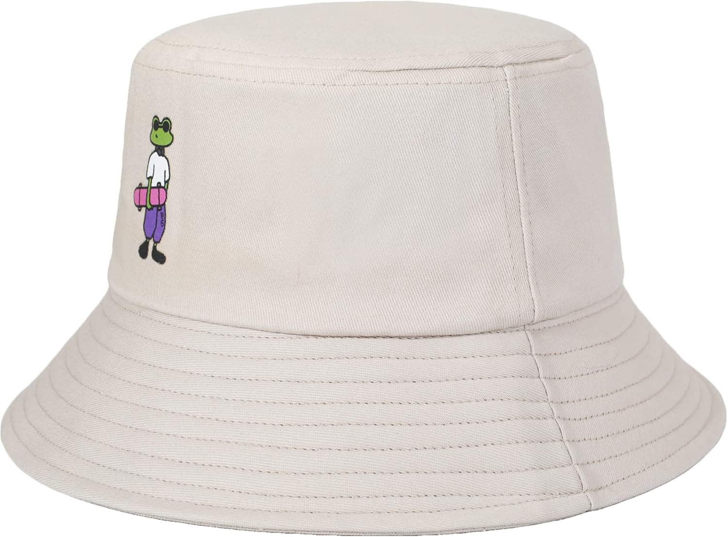 ZLYC Unisex Travel Lovely Print Bucket Hats Cute Outdoor Fishmen Cap