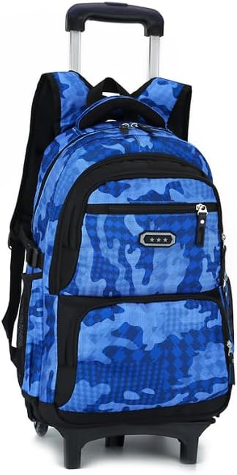 LASUK Rolling Backpack for Elementary School Students Teens Travel Bag Wheeled Trolley Trip Luggage Trolley Daypack